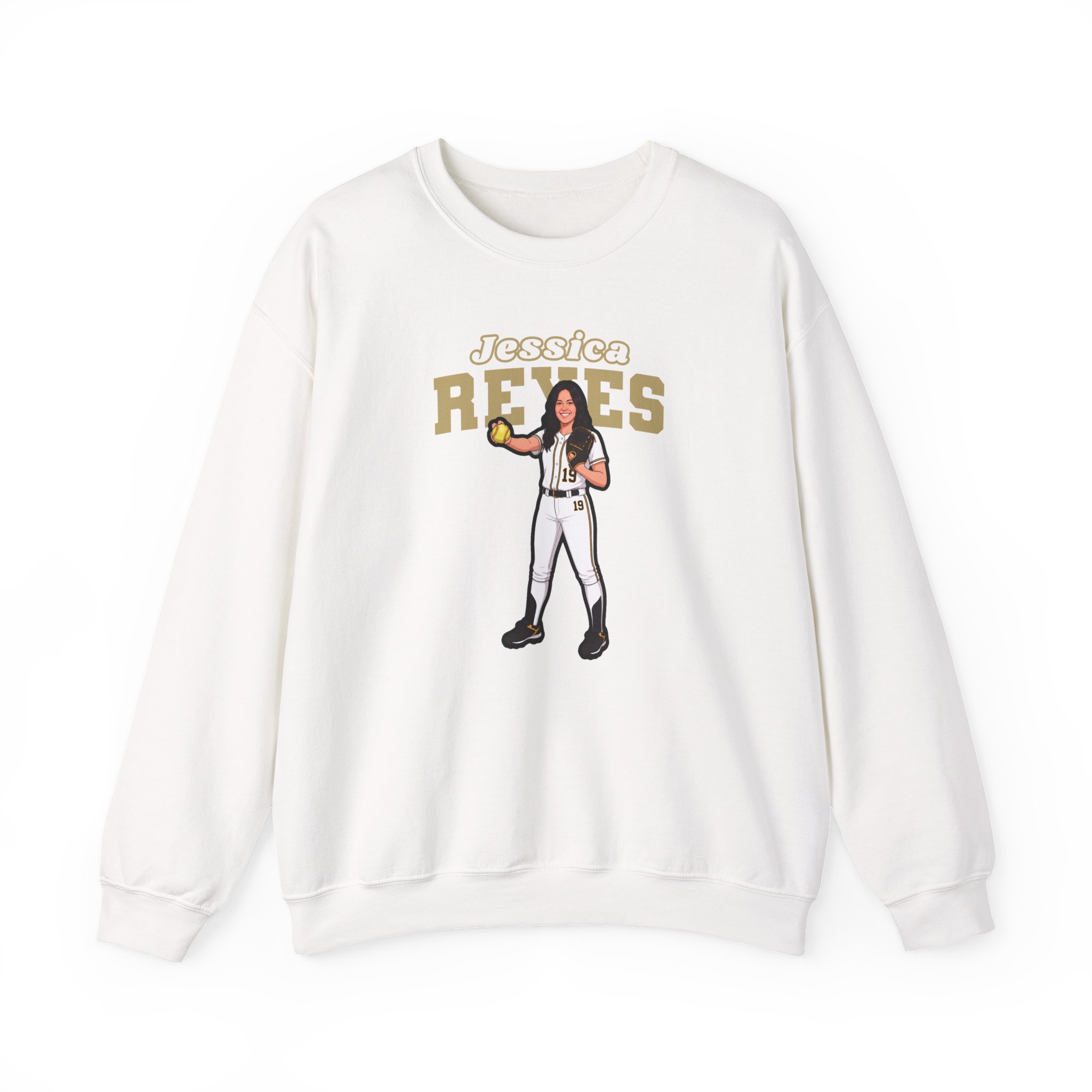 Crewneck Sweatshirt — character_name_arch in White