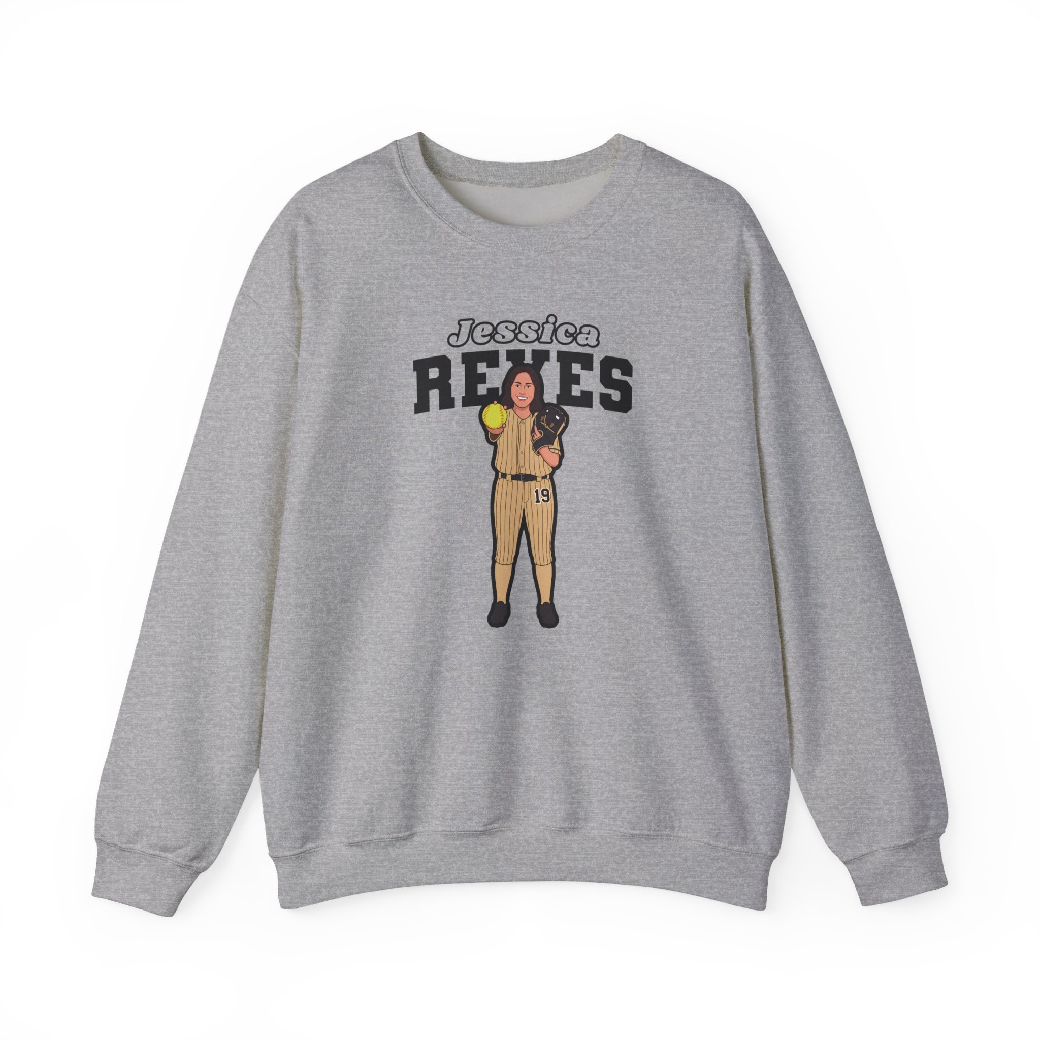 Crewneck Sweatshirt — character_name_arch in Grey