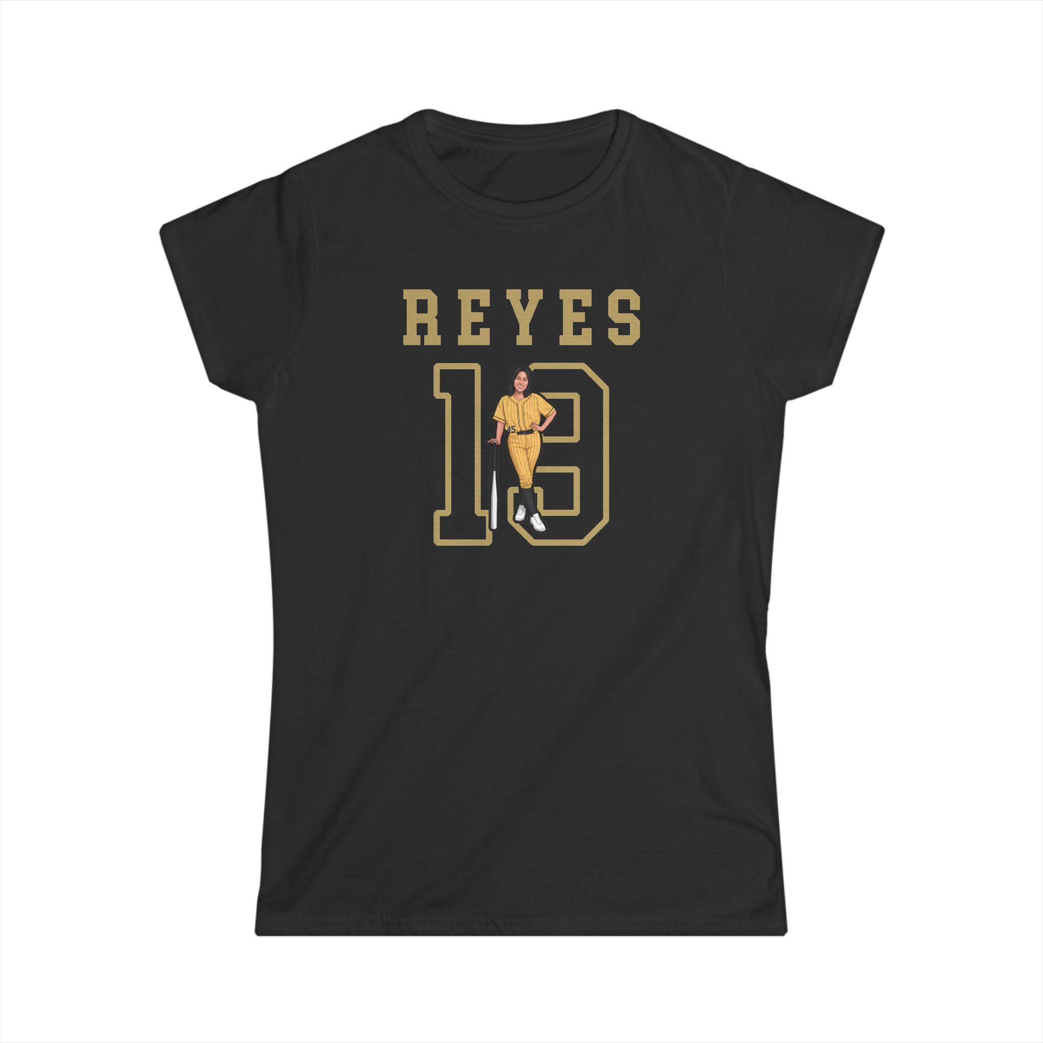 Women's Softstyle Tee — character_shirsey in Black