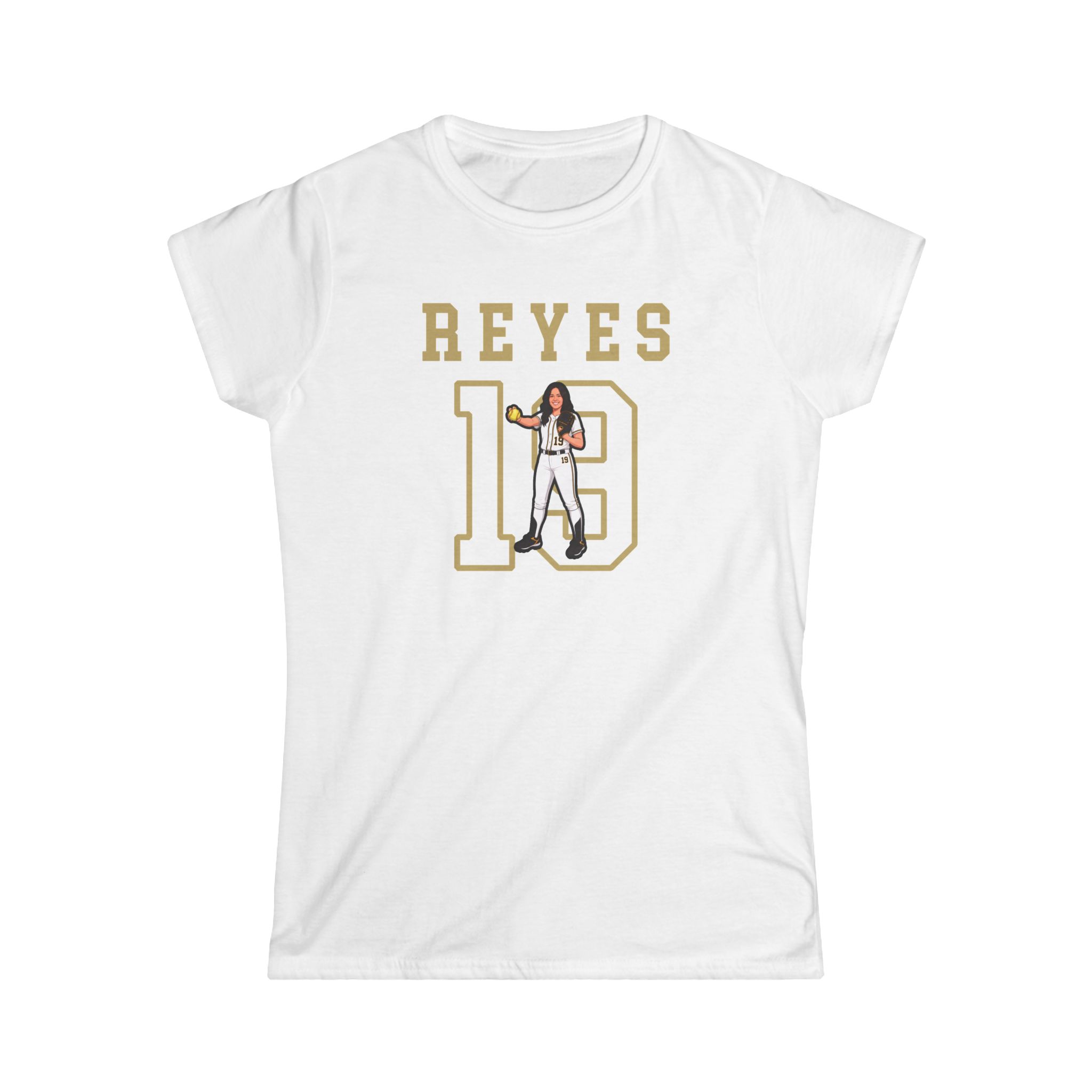 Women's Softstyle Tee — character_shirsey in White