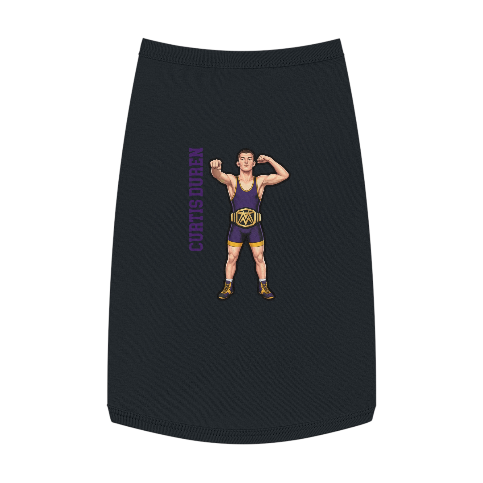 Pet Tank Top — character_name_vertical in White