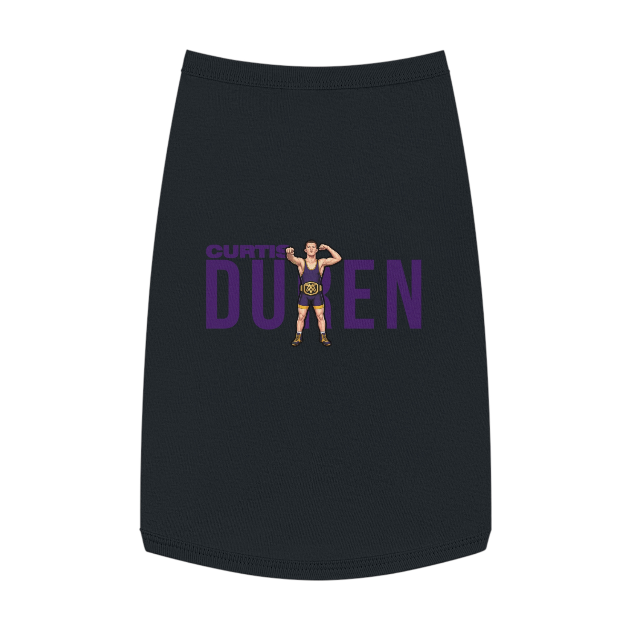 Pet Tank Top — character_player_name in Black