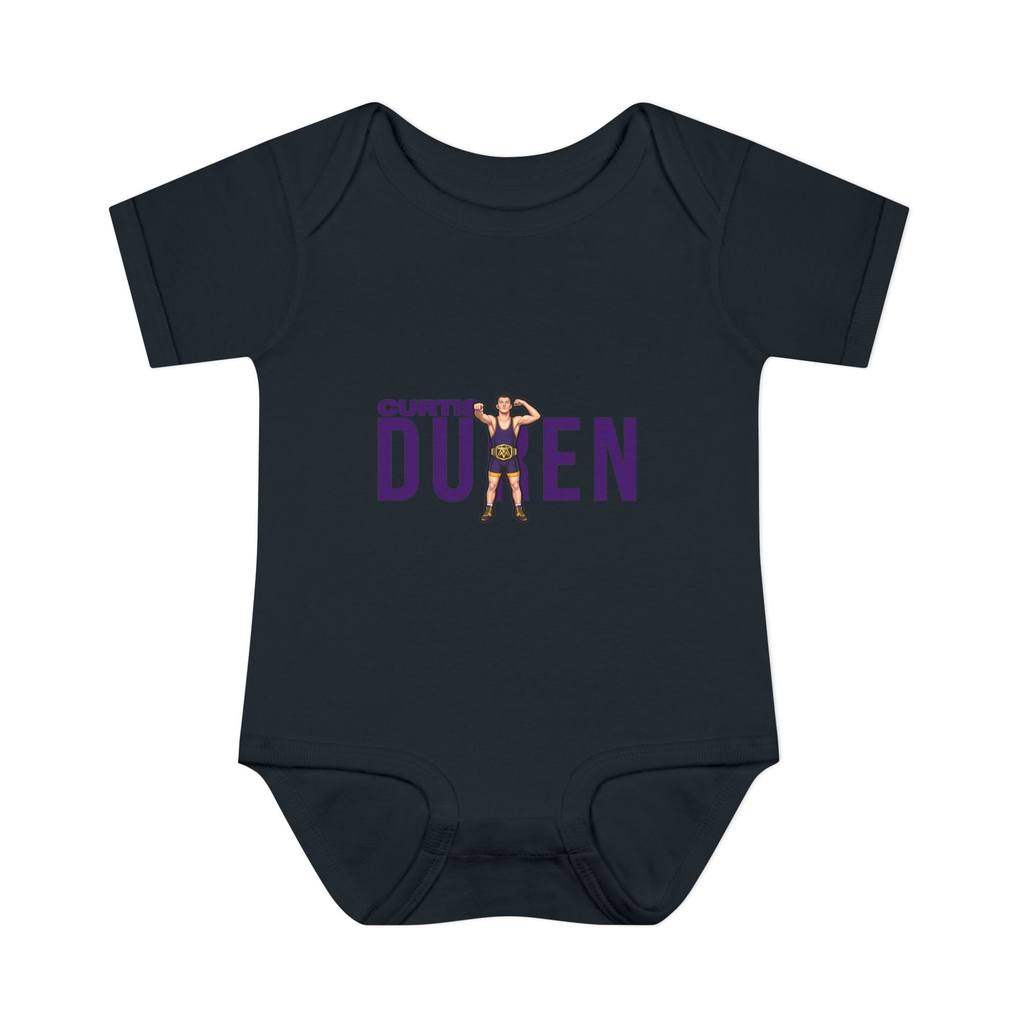 Baby Onesie — character_player_name in Black