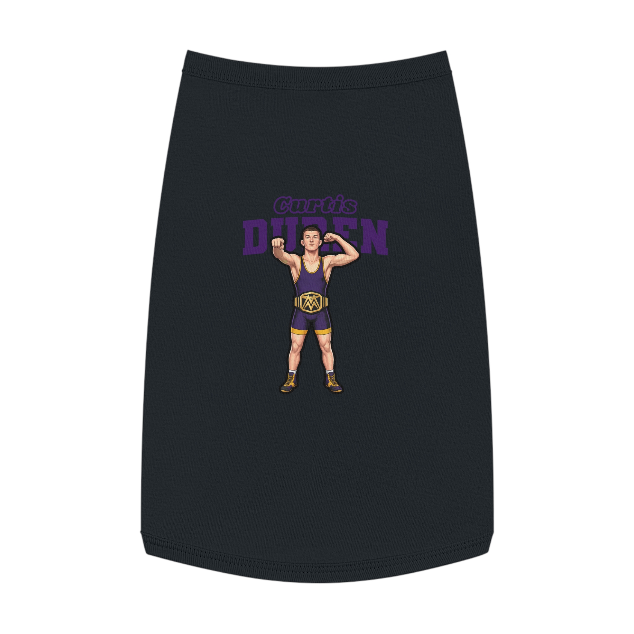 Pet Tank Top — character_name_arch in White