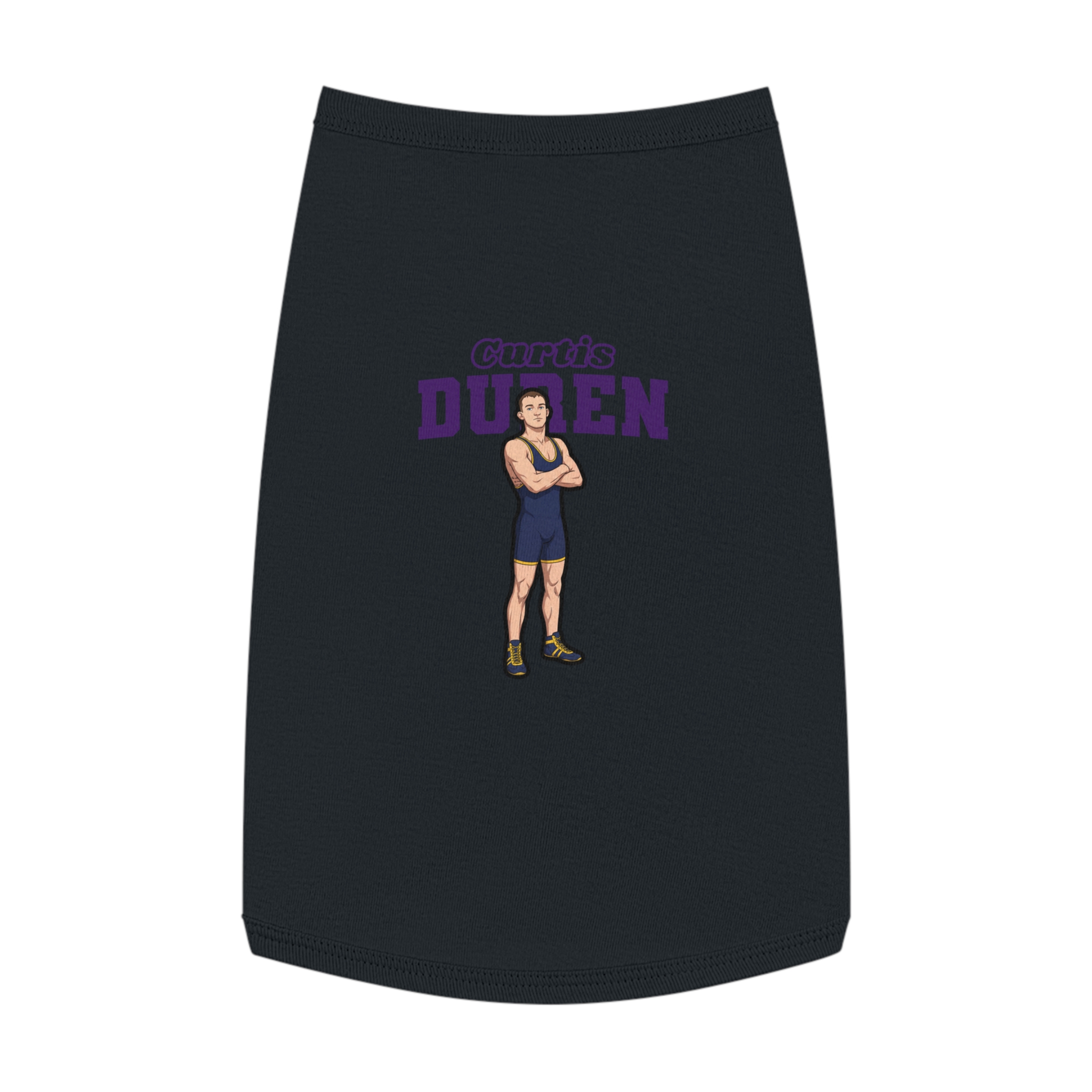 Pet Tank Top — character_name_arch in Black