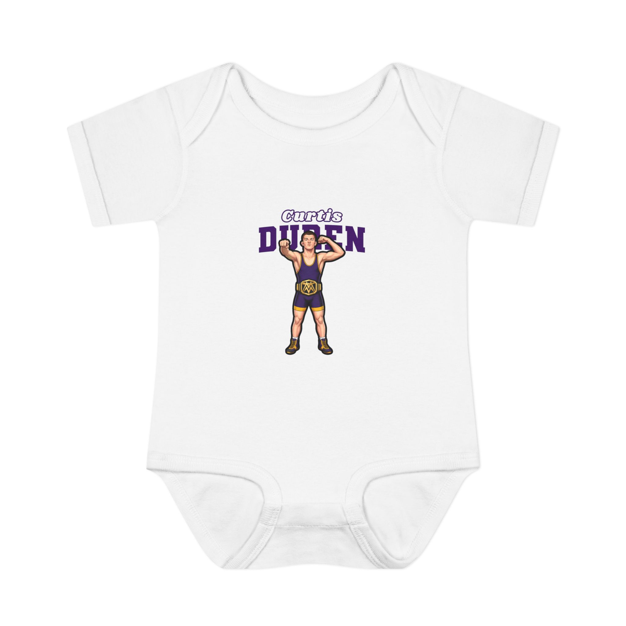 Baby Onesie — character_name_arch in White