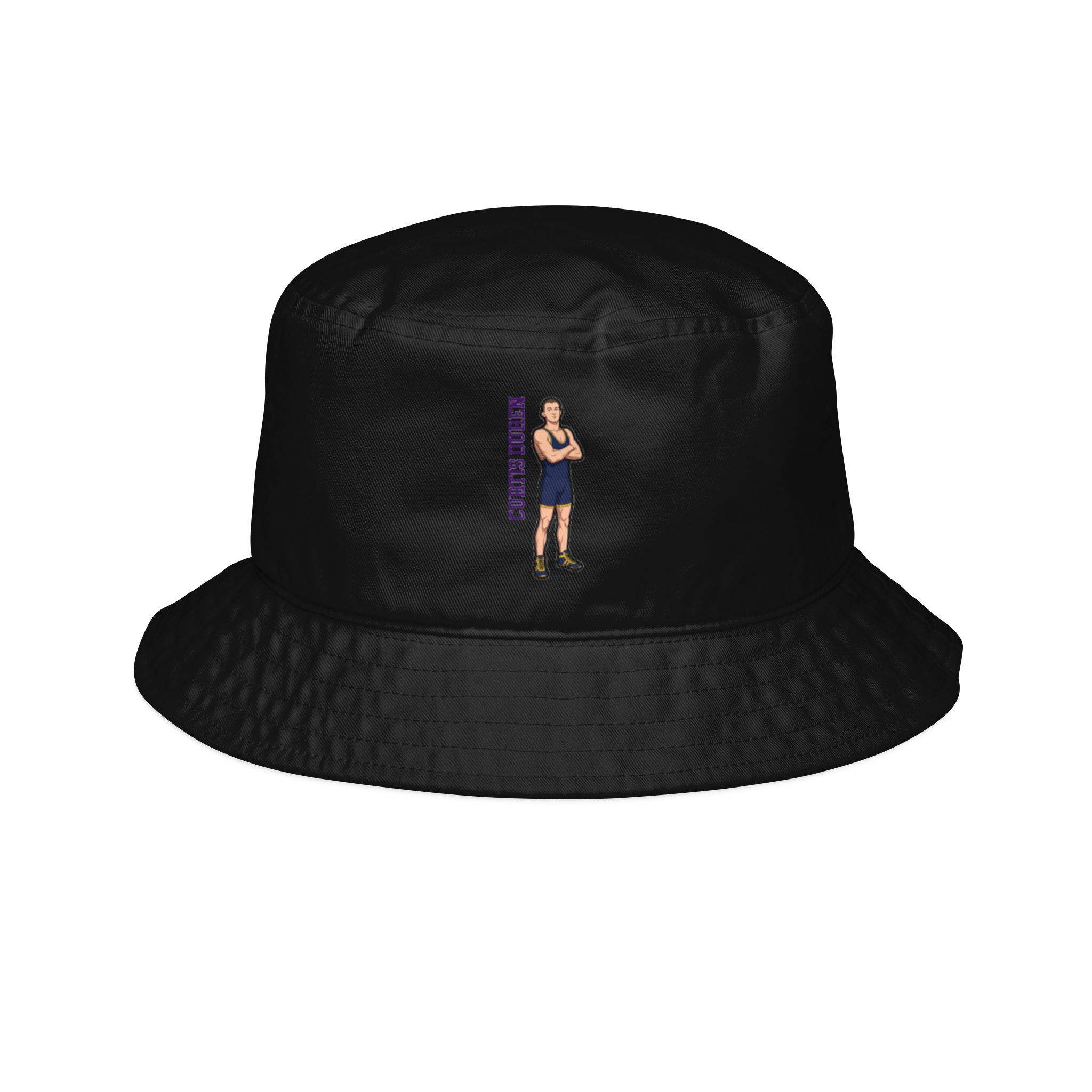 Bucket Hat — character_name_vertical in Black