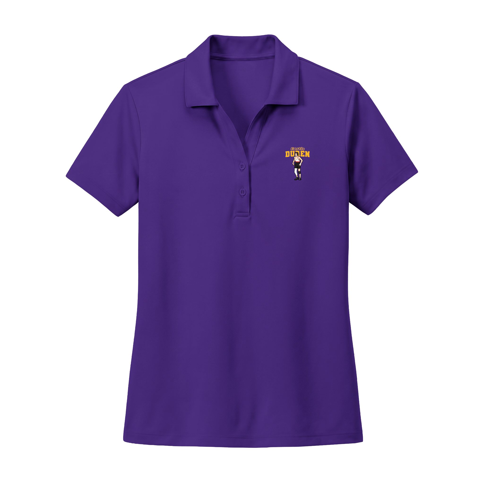 Women's Polo — character_name_arch in Purple