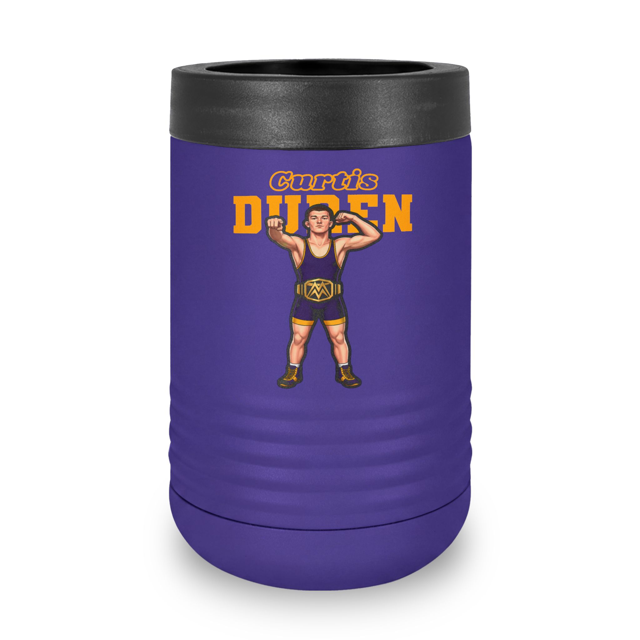 Stainless Can Cooler — character_name_arch in Purple