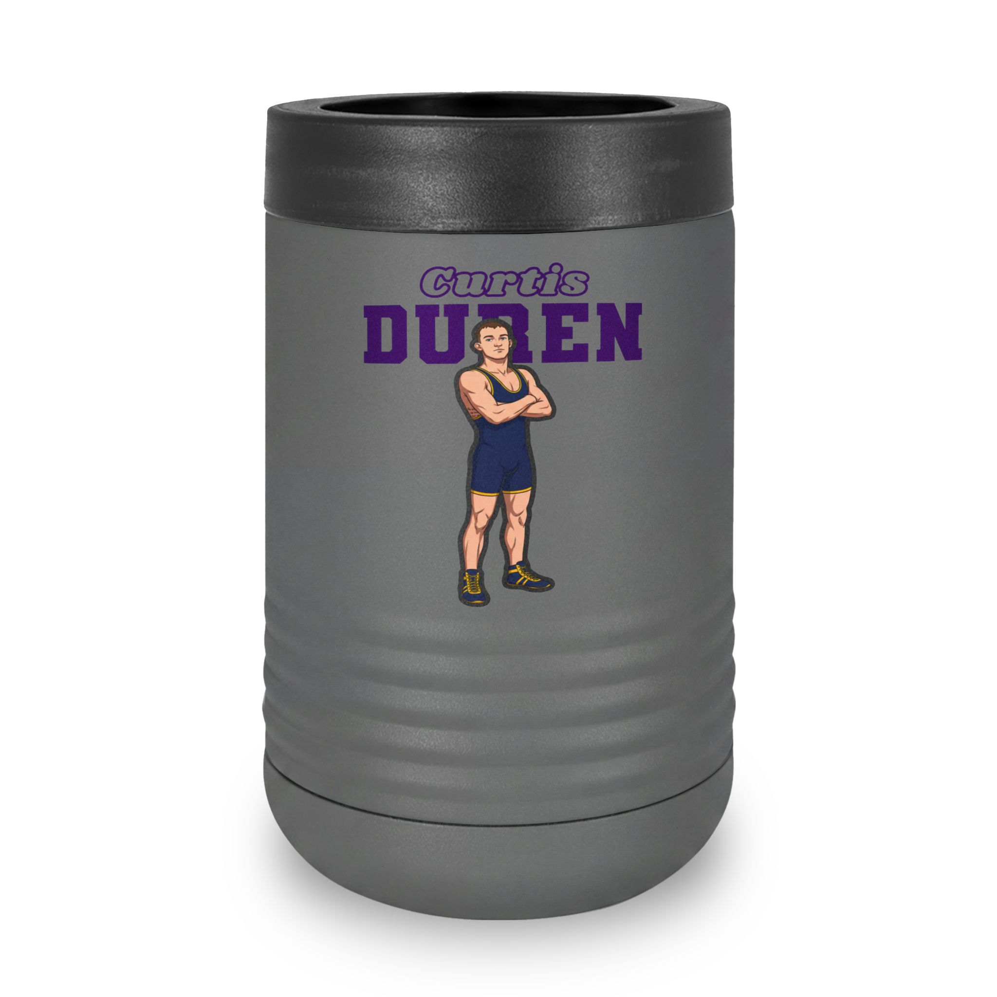 Stainless Can Cooler — character_name_arch in Grey