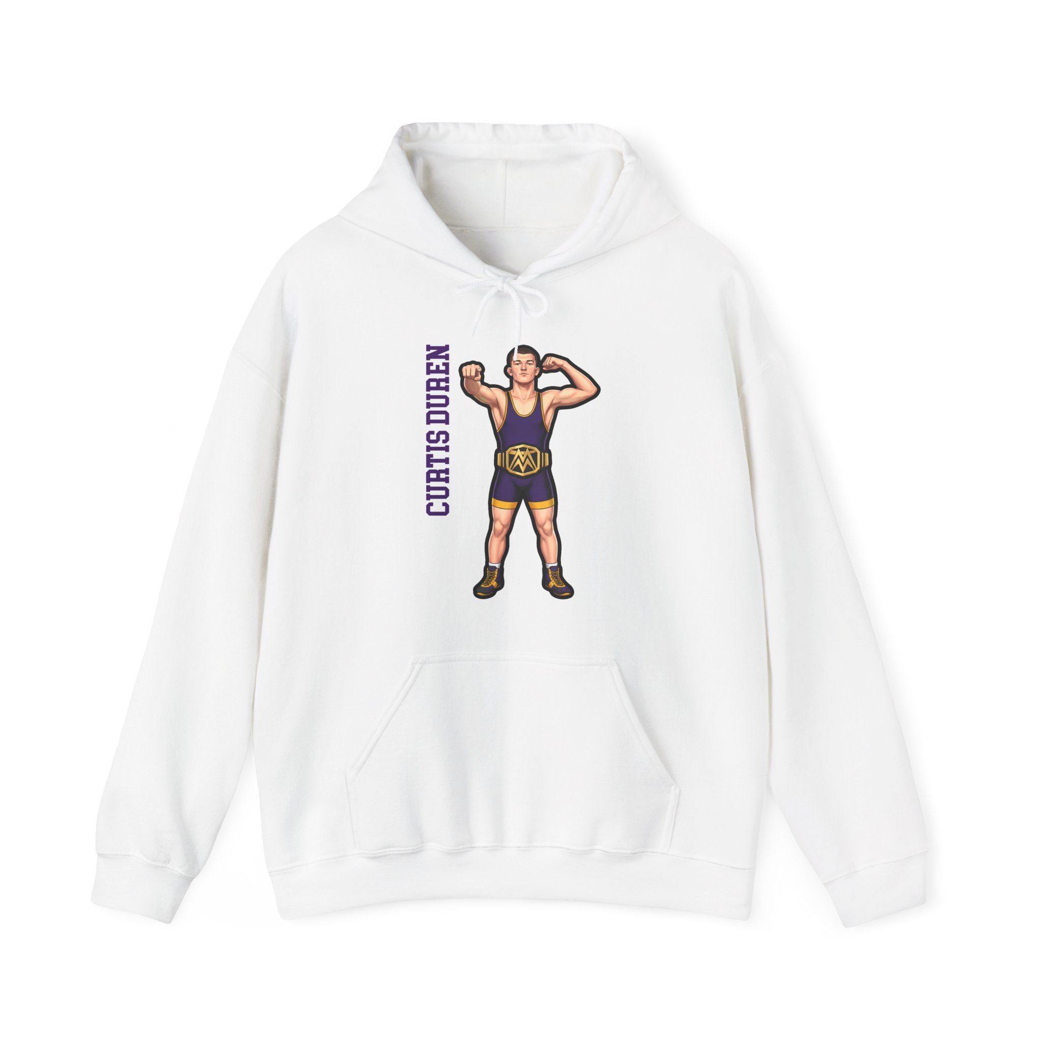 Hoodie — character_name_vertical in White