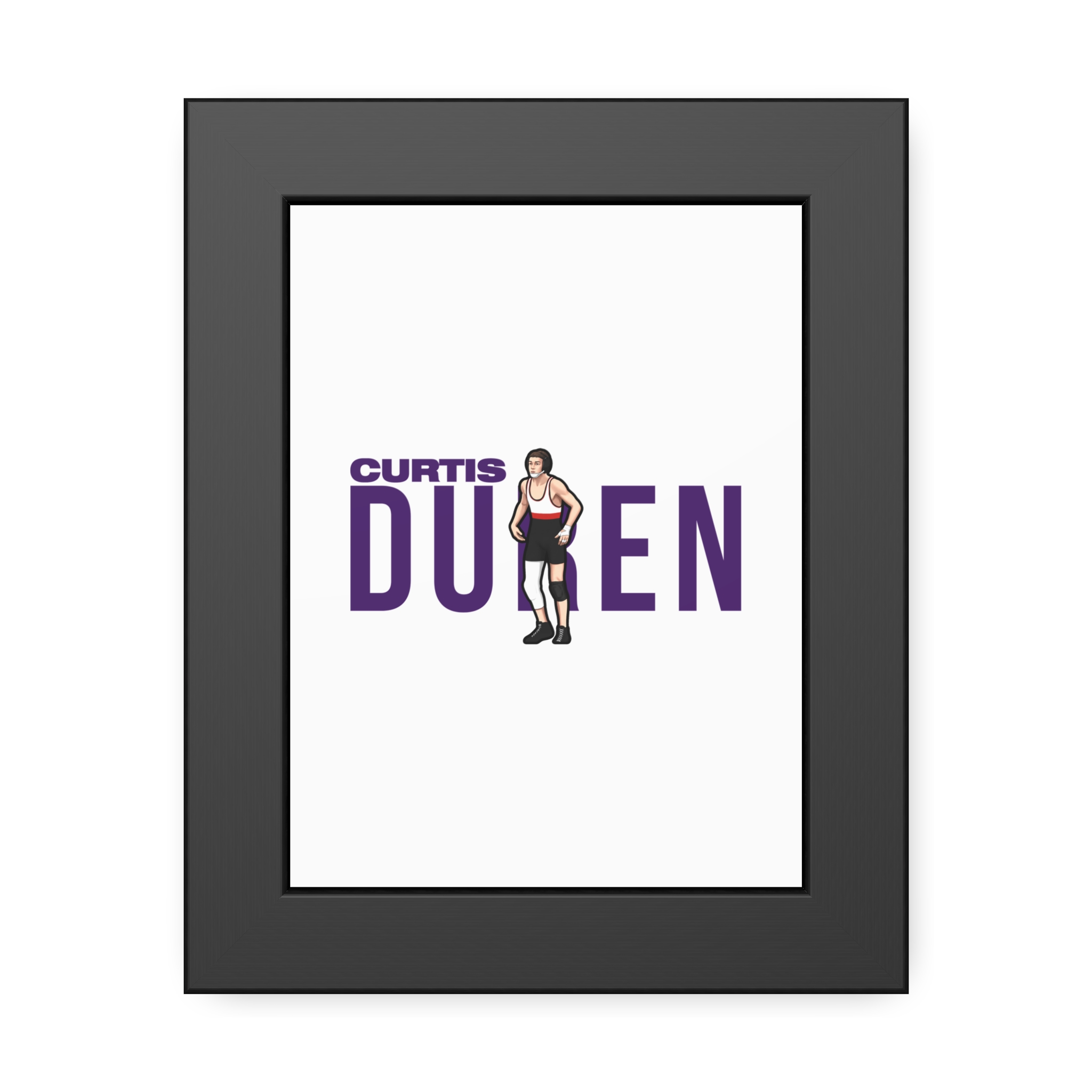 Framed Poster — character_player_name in Black