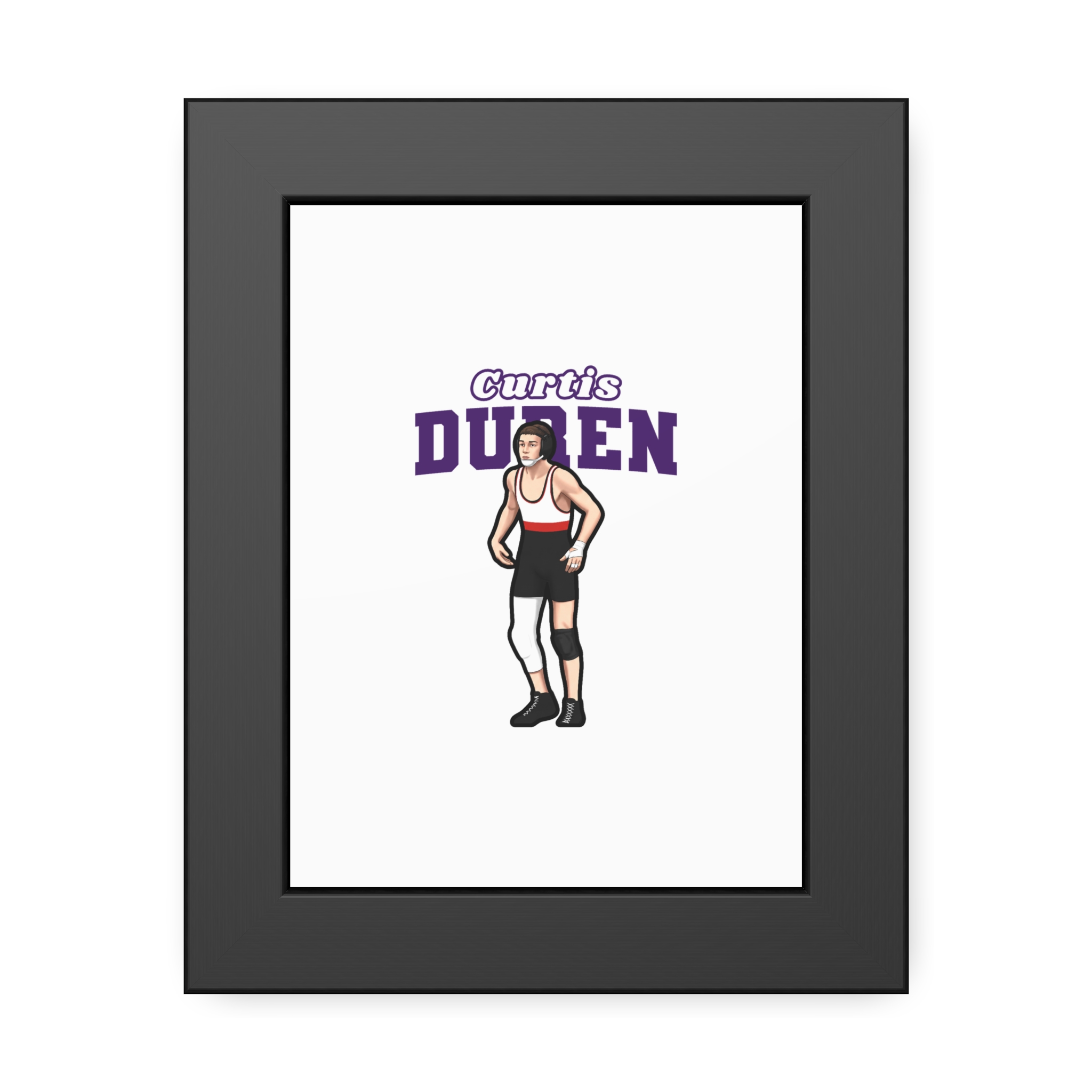 Framed Poster — character_name_arch in Black