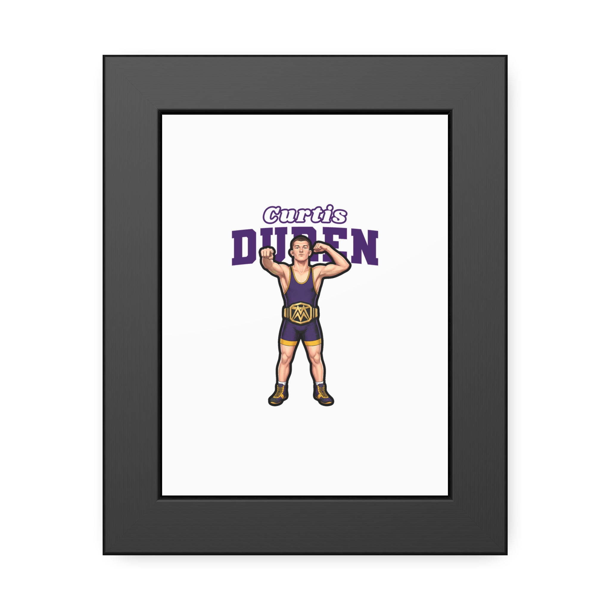 Framed Poster — character_name_arch in Black