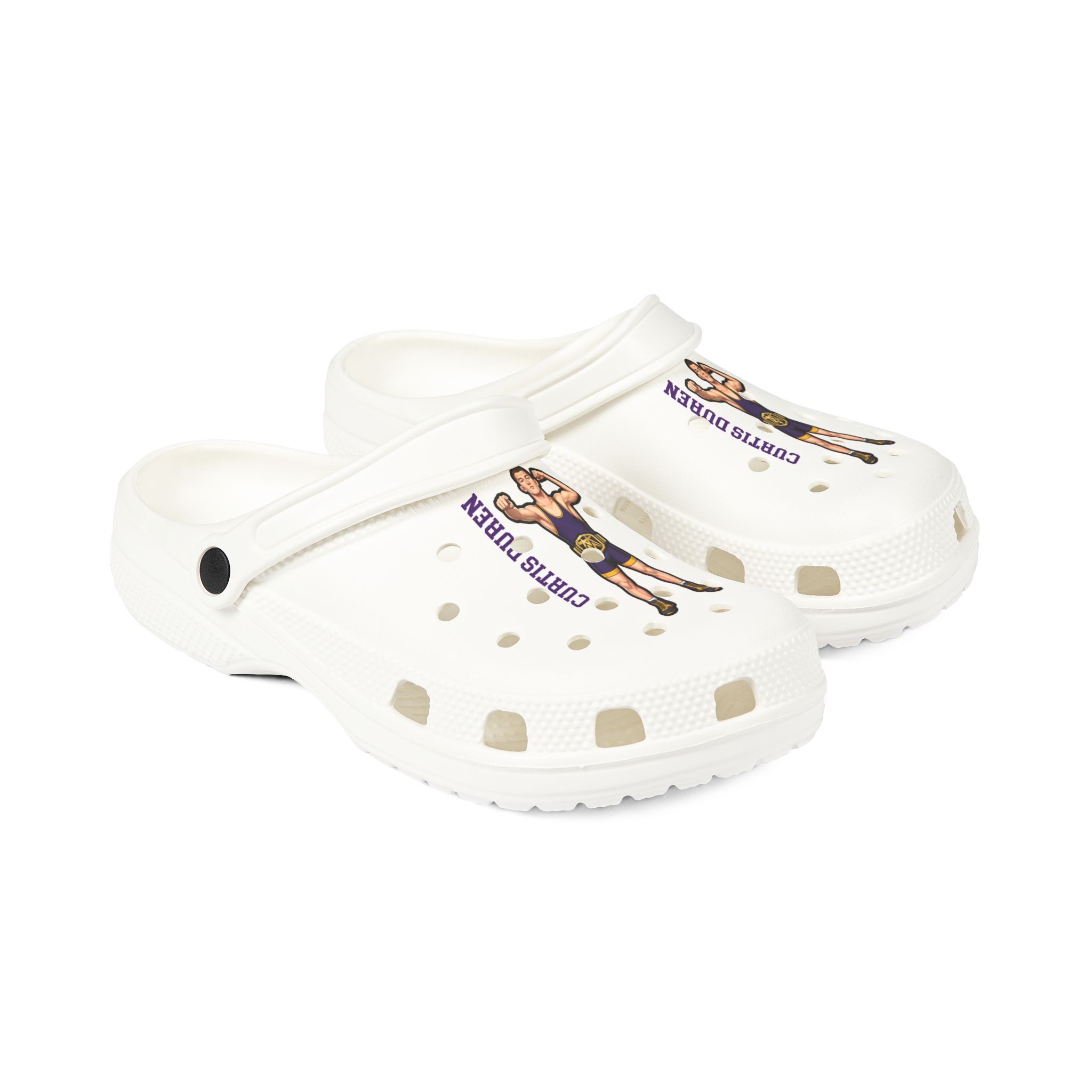 Rubber Clogs — character_name_vertical in White