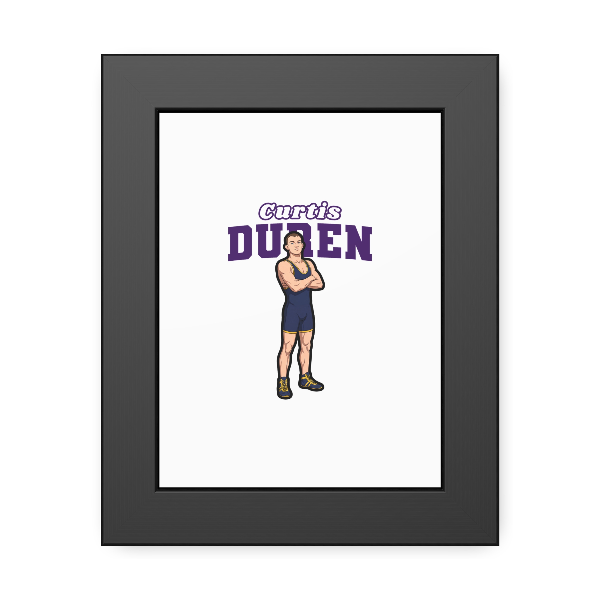Framed Poster — character_name_arch in Black