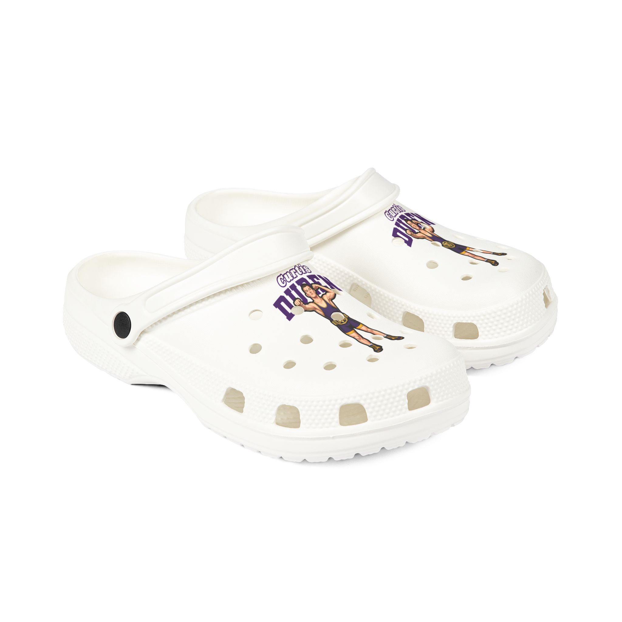 Rubber Clogs — character_name_arch in White