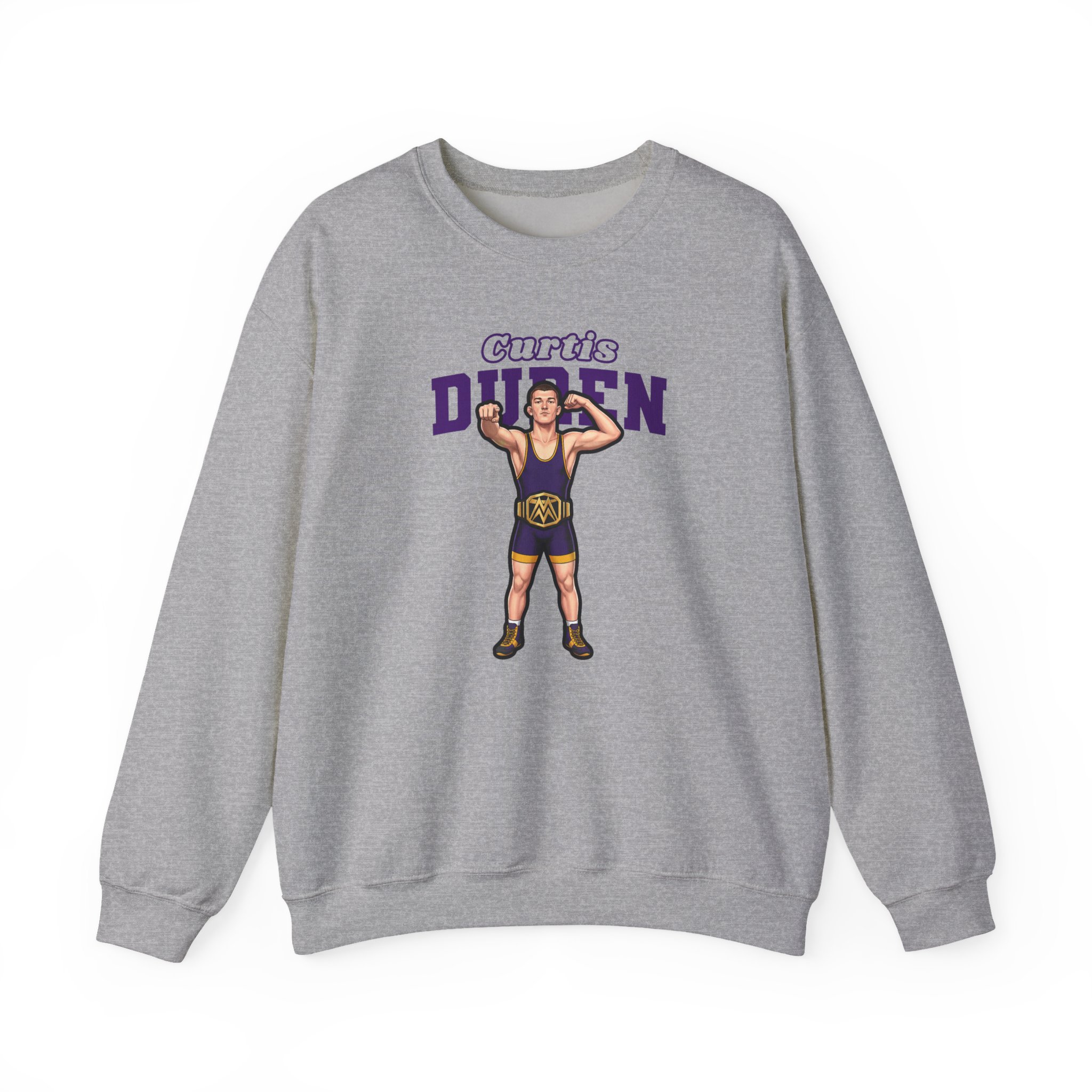 Crewneck Sweatshirt — character_name_arch in Grey