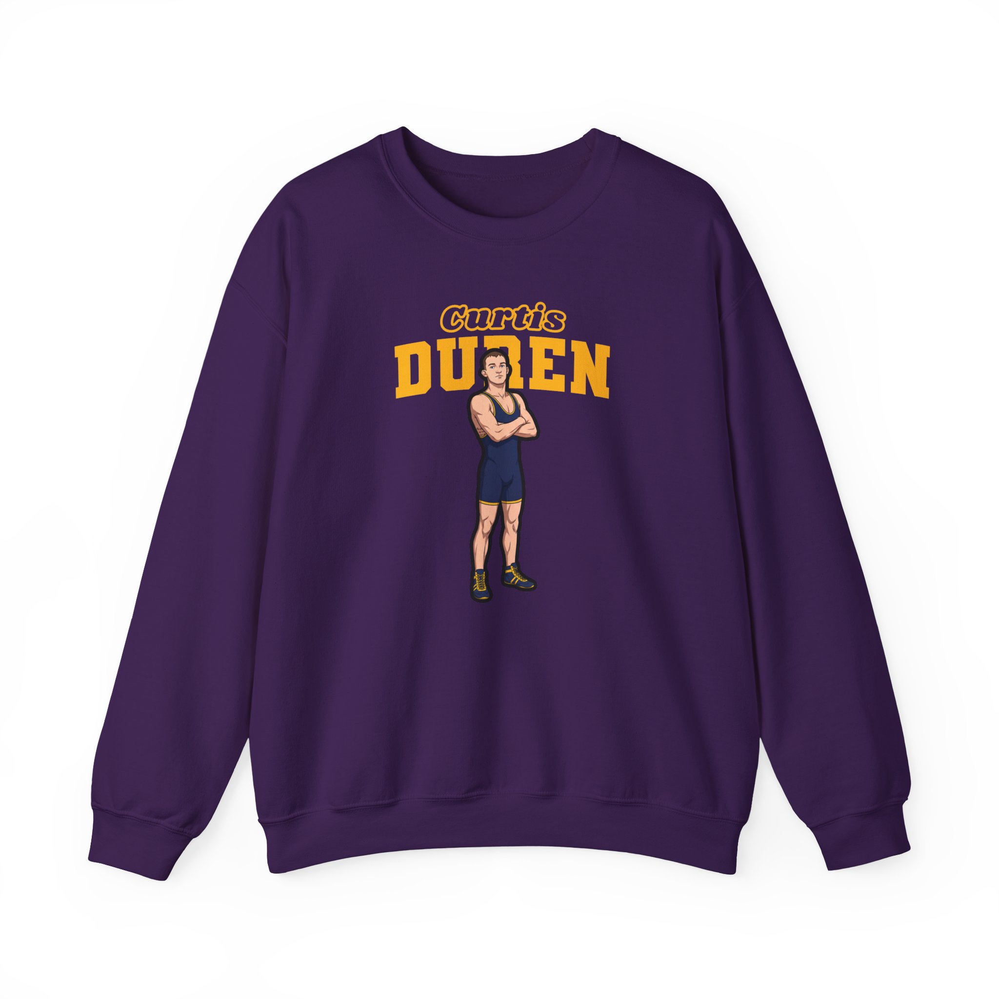 Crewneck Sweatshirt — character_name_arch in Purple