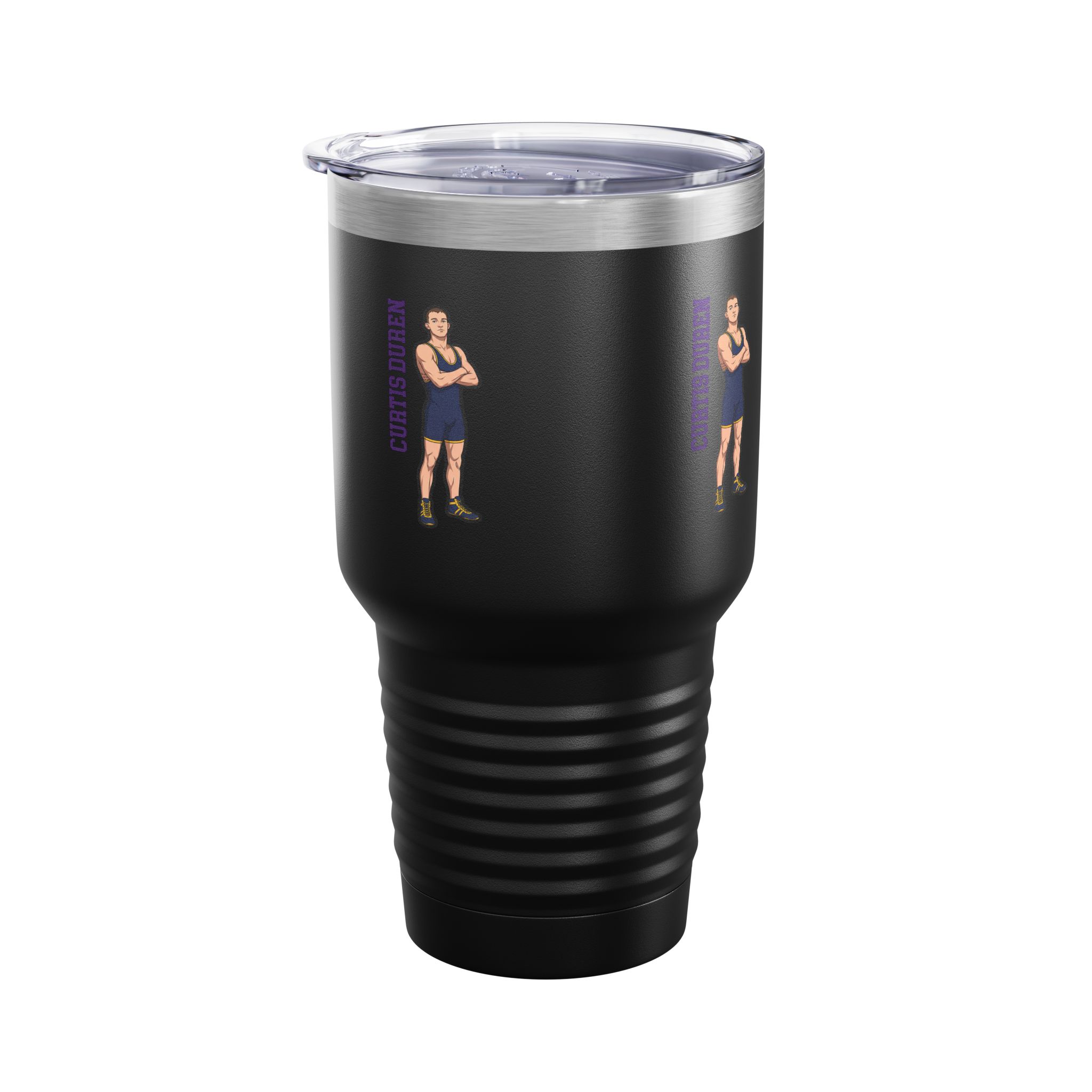 30oz Tumbler — character_name_vertical in Black