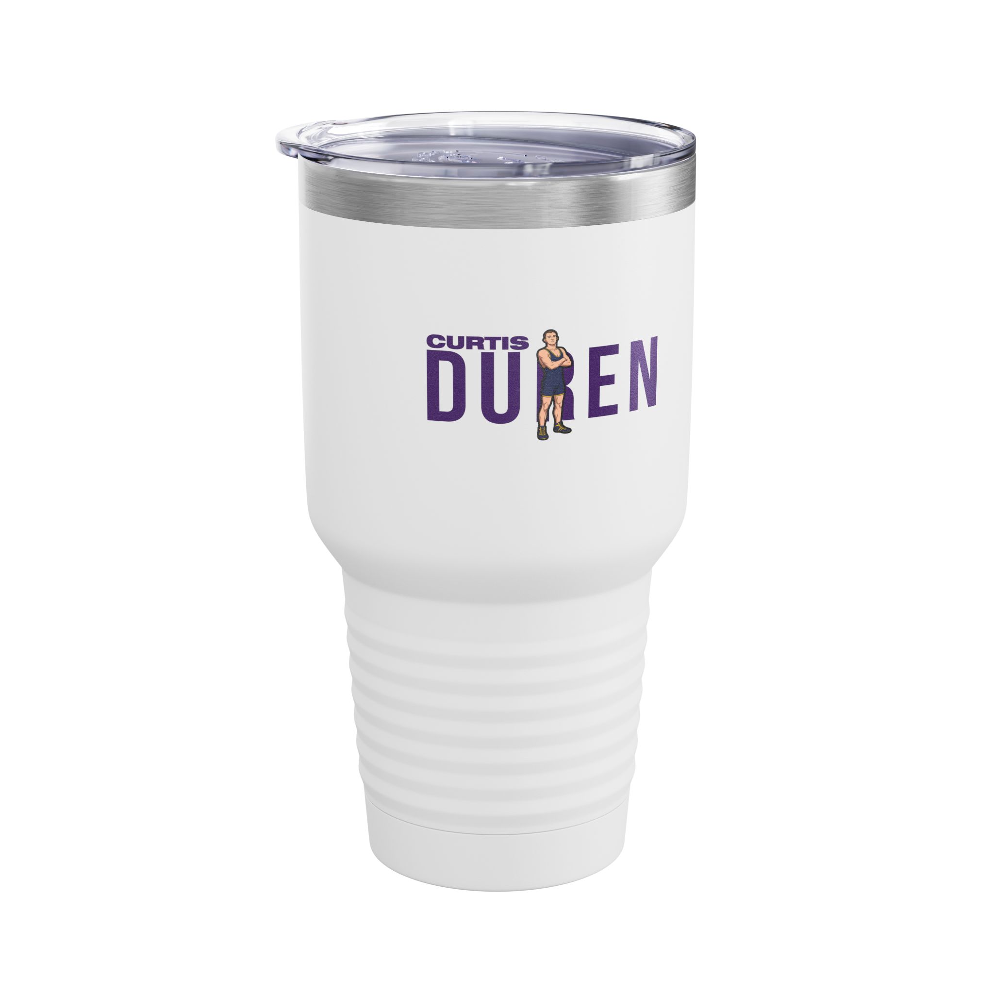 30oz Tumbler — character_player_name in White