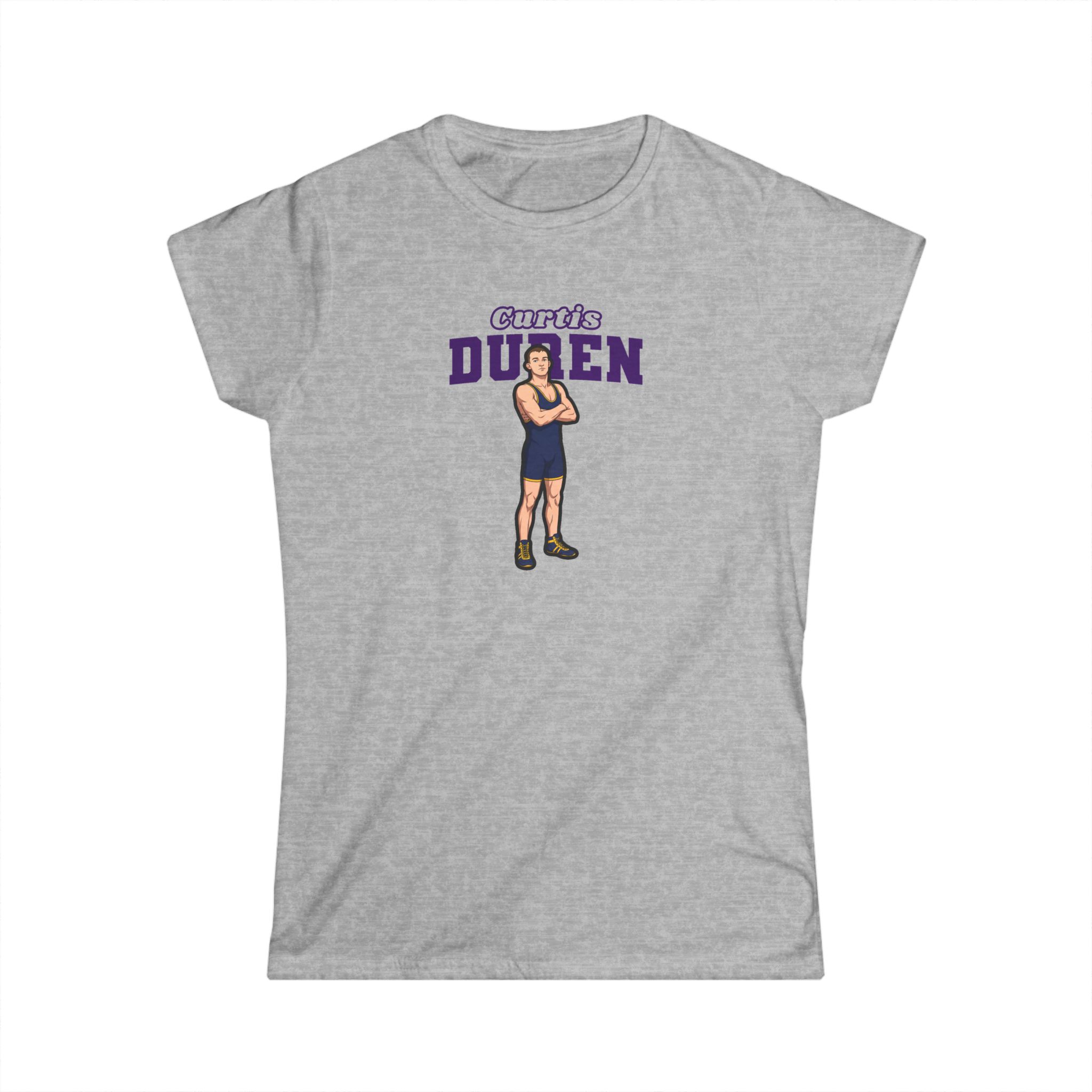 Women's Softstyle Tee — character_name_arch in Grey