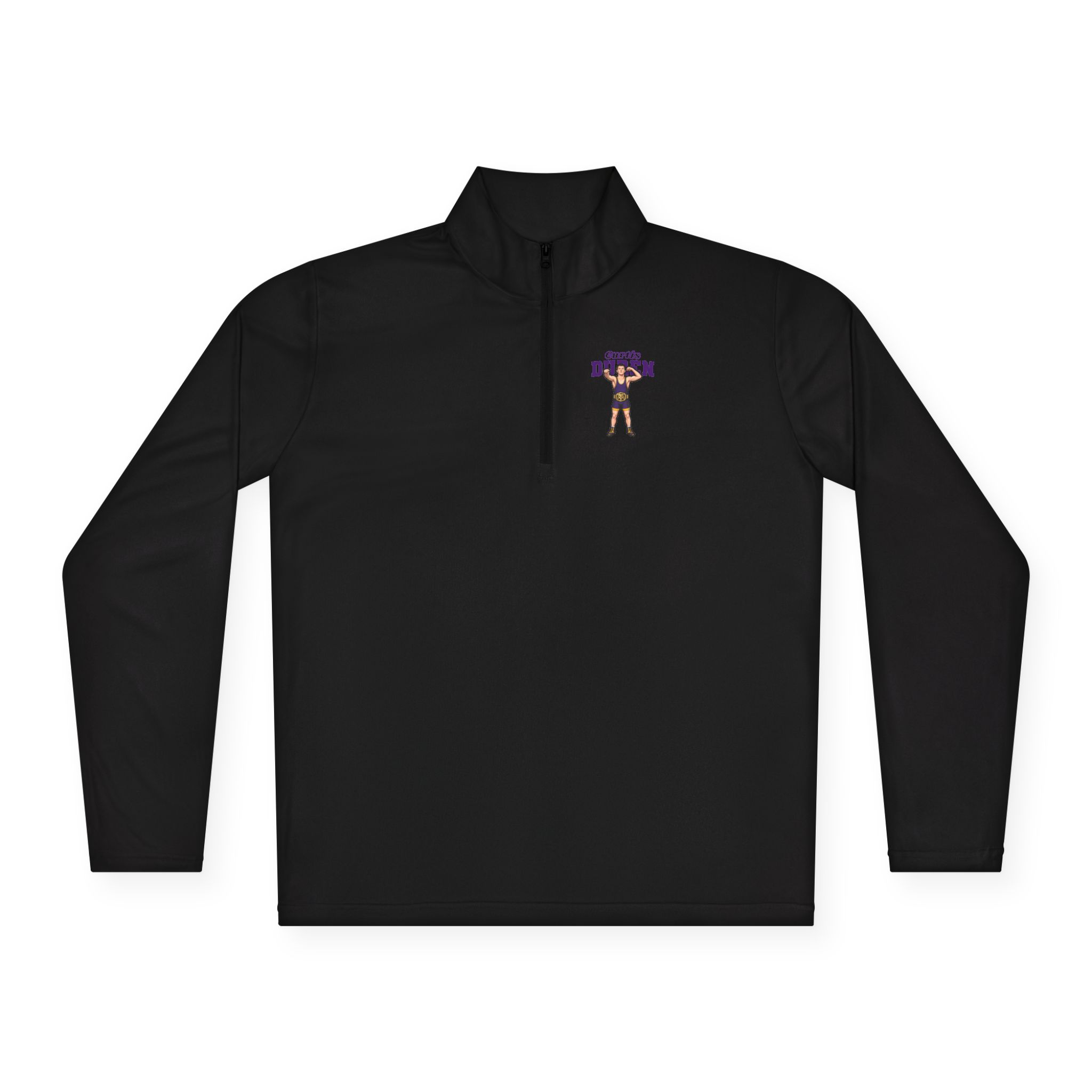 Q-Zip Pullover — character_name_arch in Black