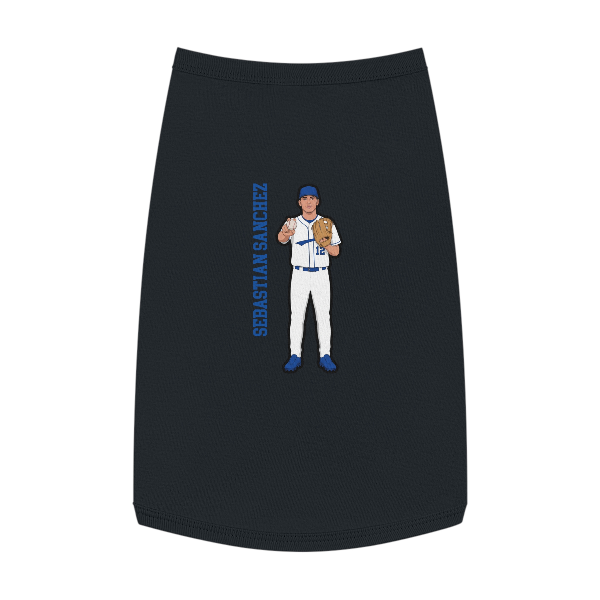 Pet Tank Top — character_name_vertical in White