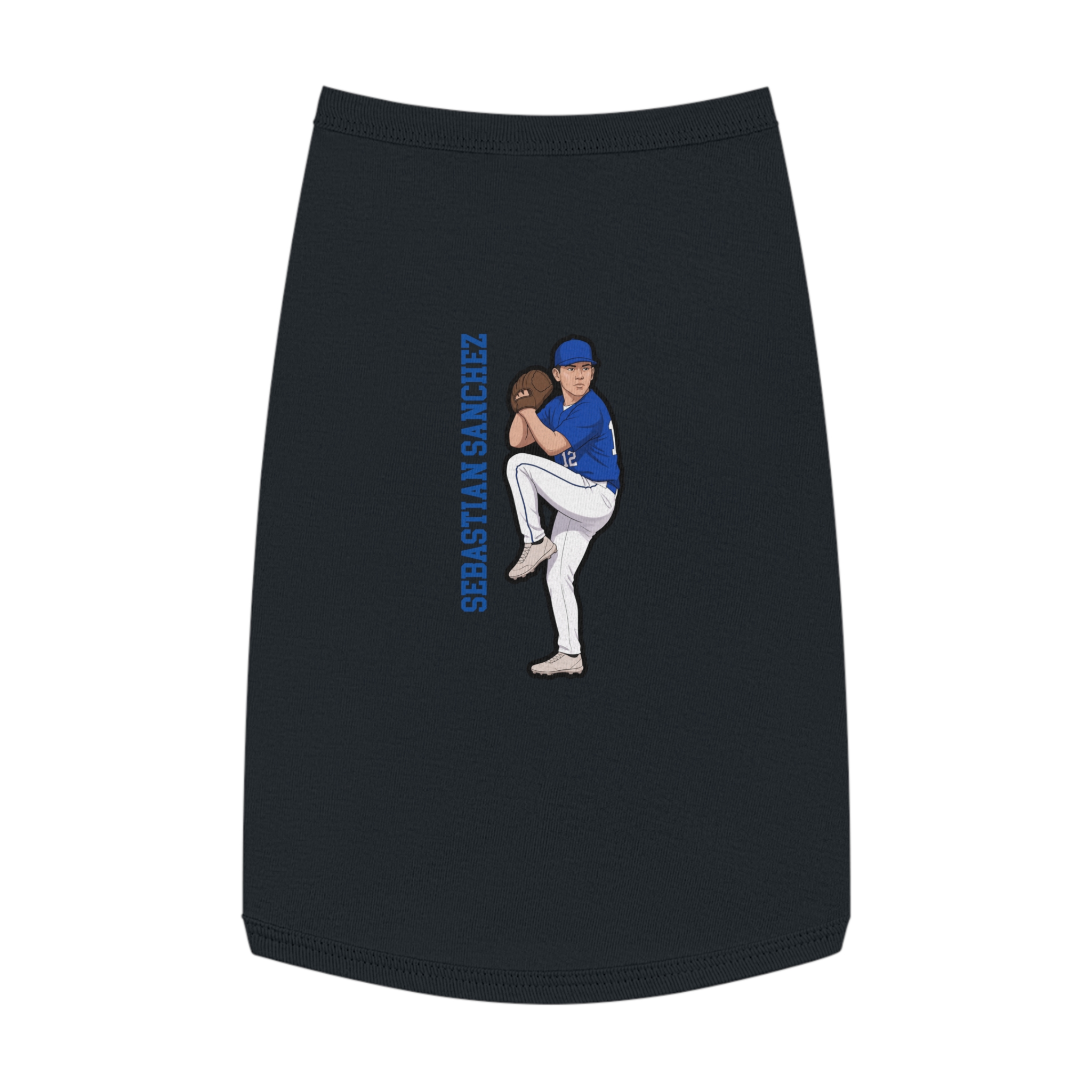 Pet Tank Top — character_name_vertical in Black