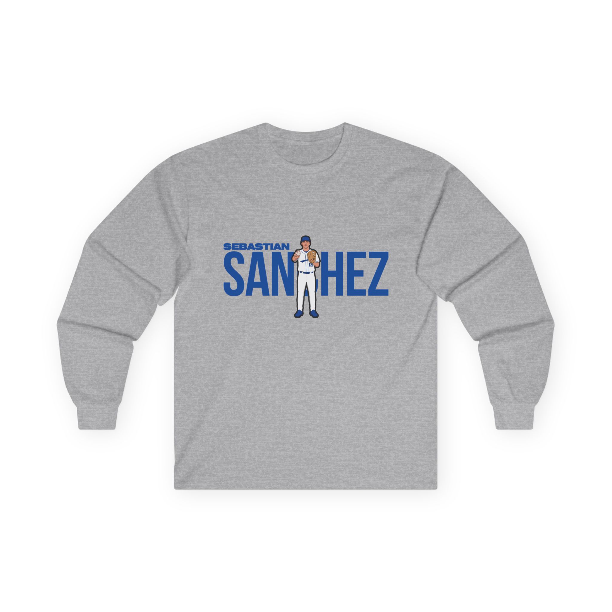 Long Sleeve Tee — character_player_name in Grey