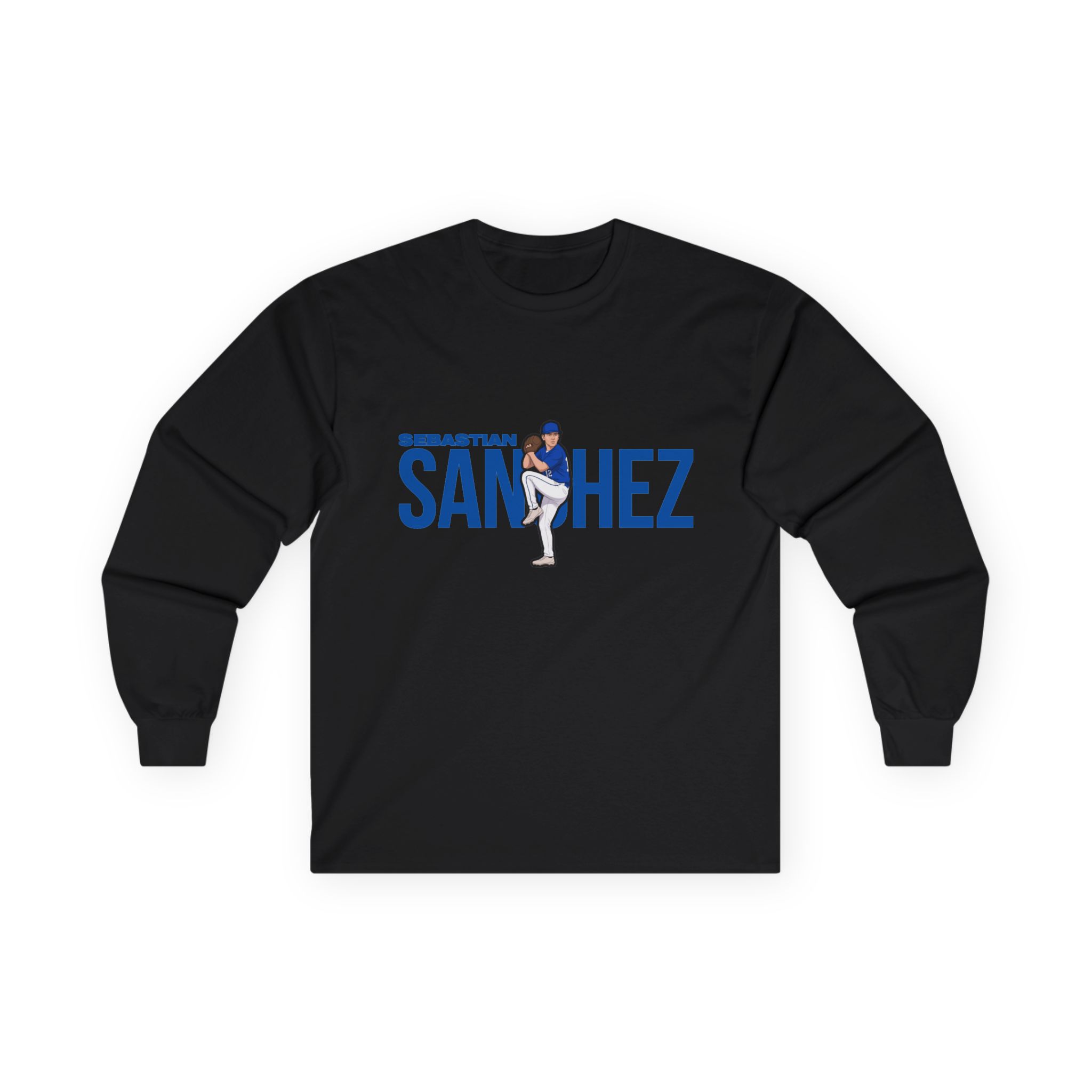 Long Sleeve Tee — character_player_name in Black