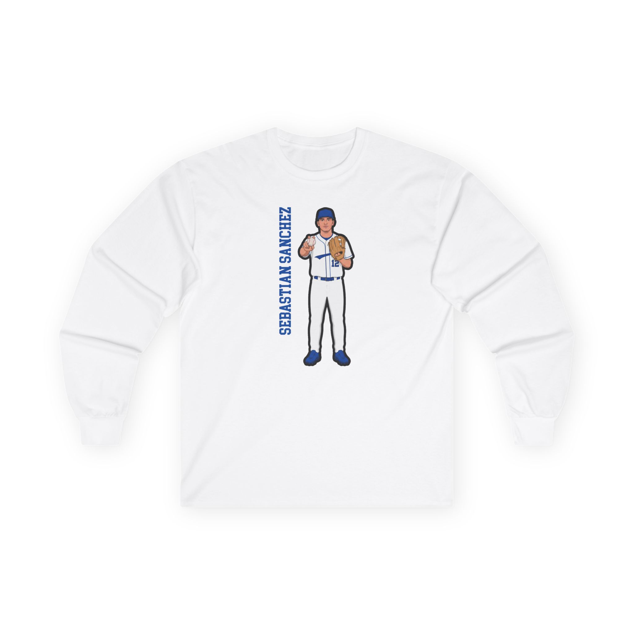 Long Sleeve Tee — character_name_vertical in White