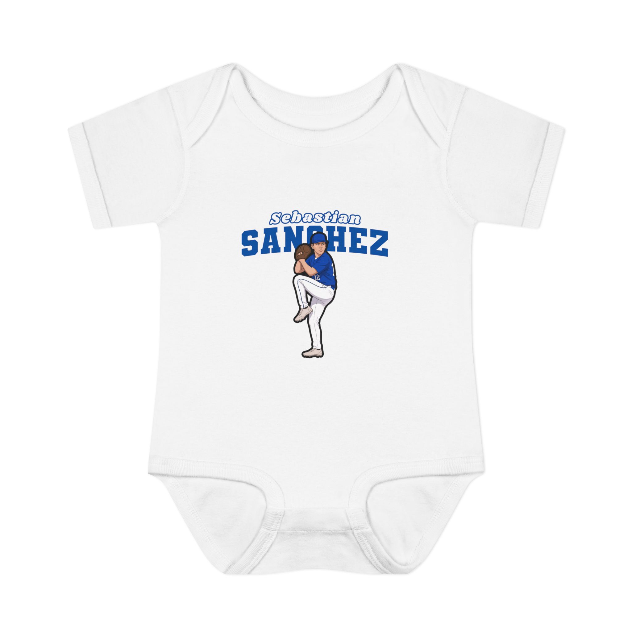 Baby Onesie — character_name_arch in White