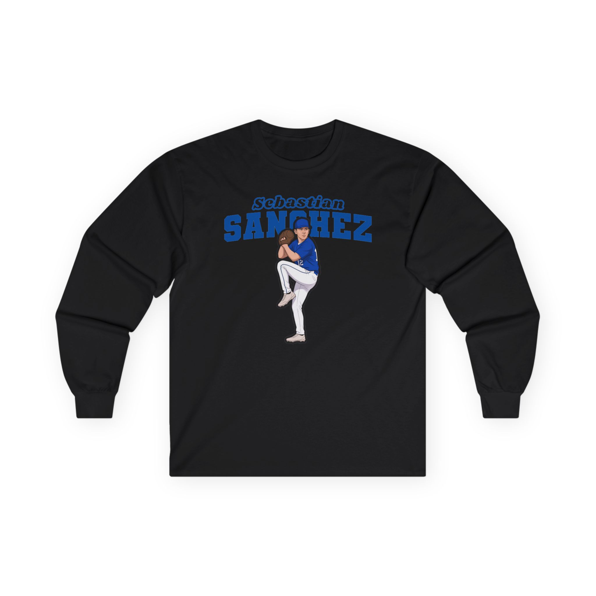 Long Sleeve Tee — character_name_arch in Black