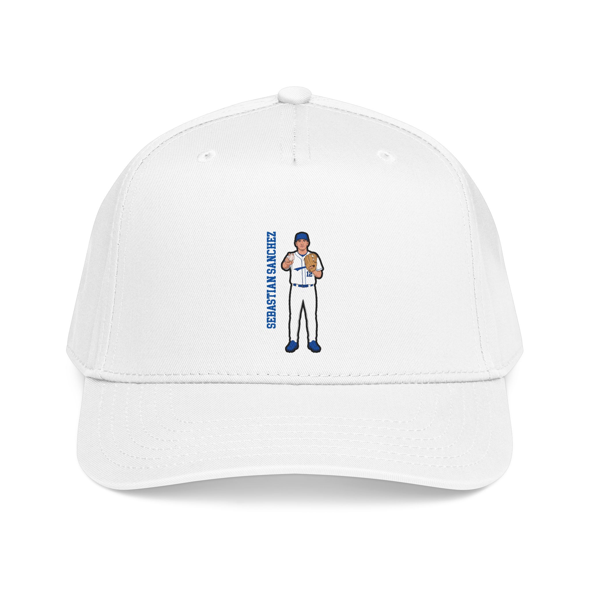 Baseball Cap — character_name_vertical in White