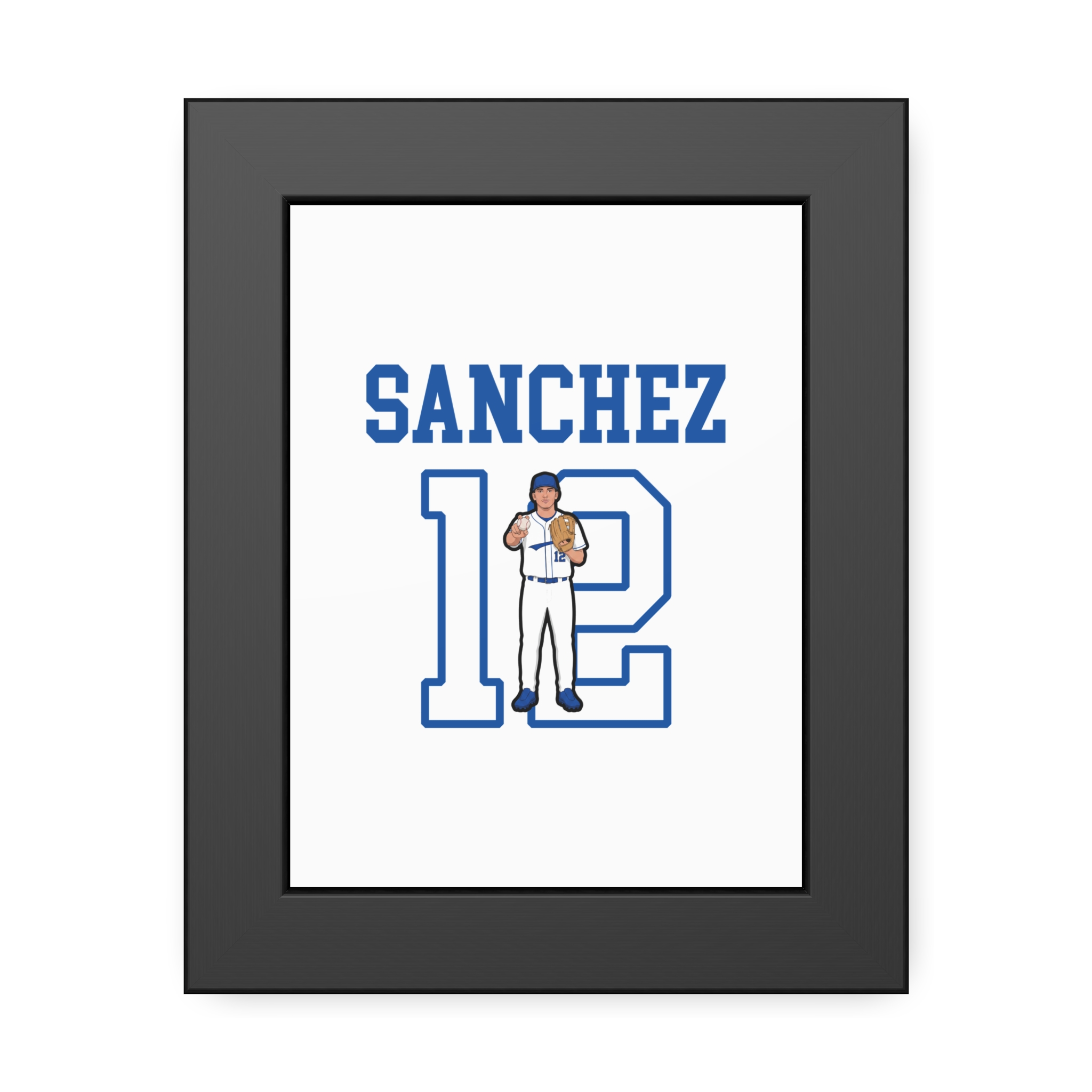 Framed Poster — character_shirsey in Black