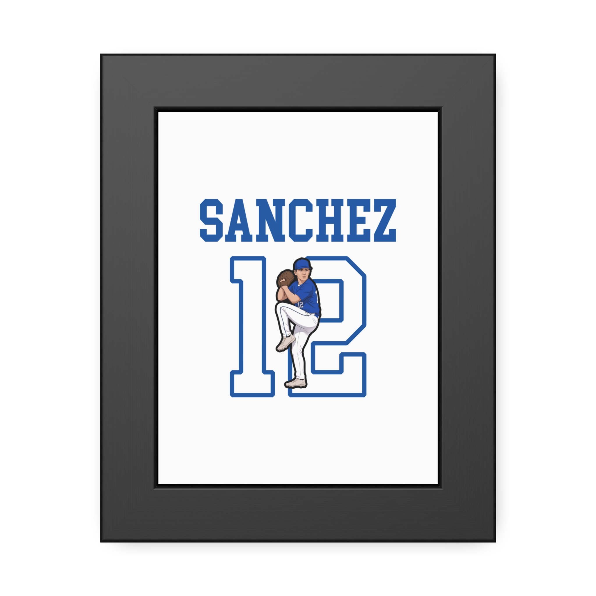 Framed Poster — character_shirsey in Black