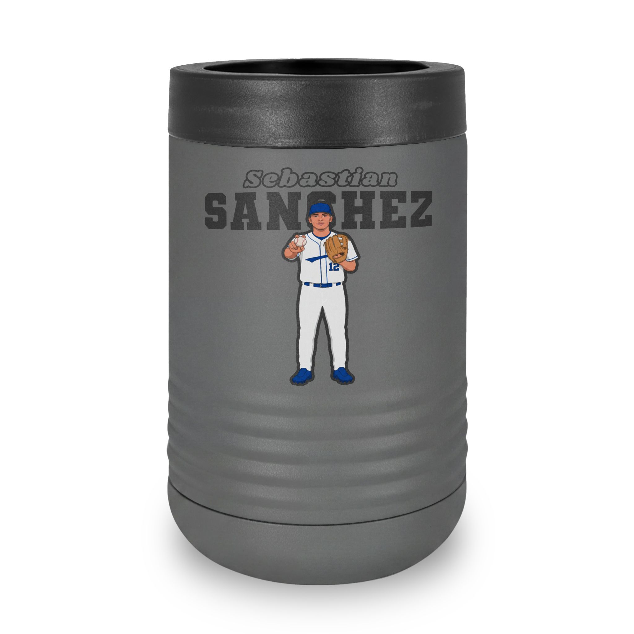 Stainless Can Cooler — character_name_arch in Grey