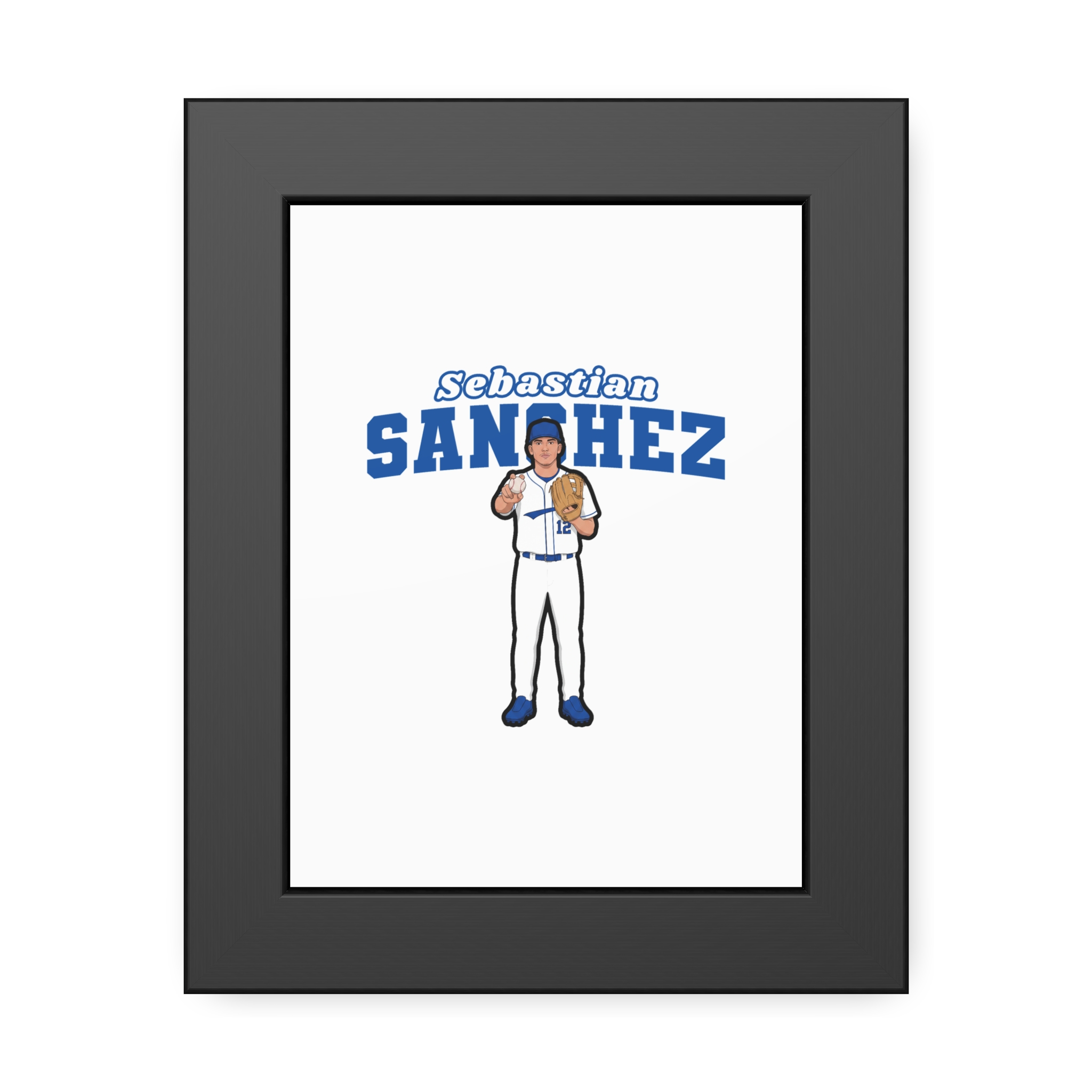 Framed Poster — character_name_arch in Black