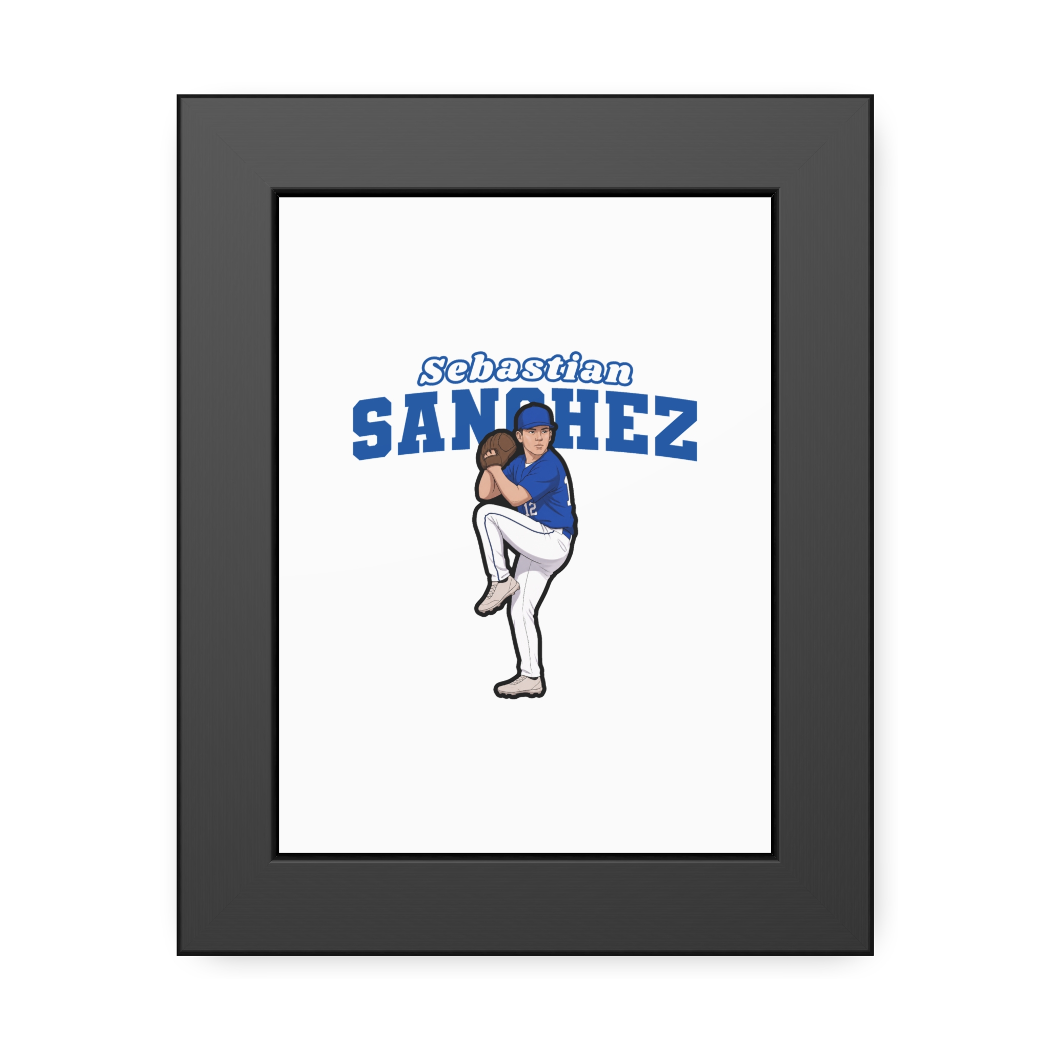 Framed Poster — character_name_arch in Black