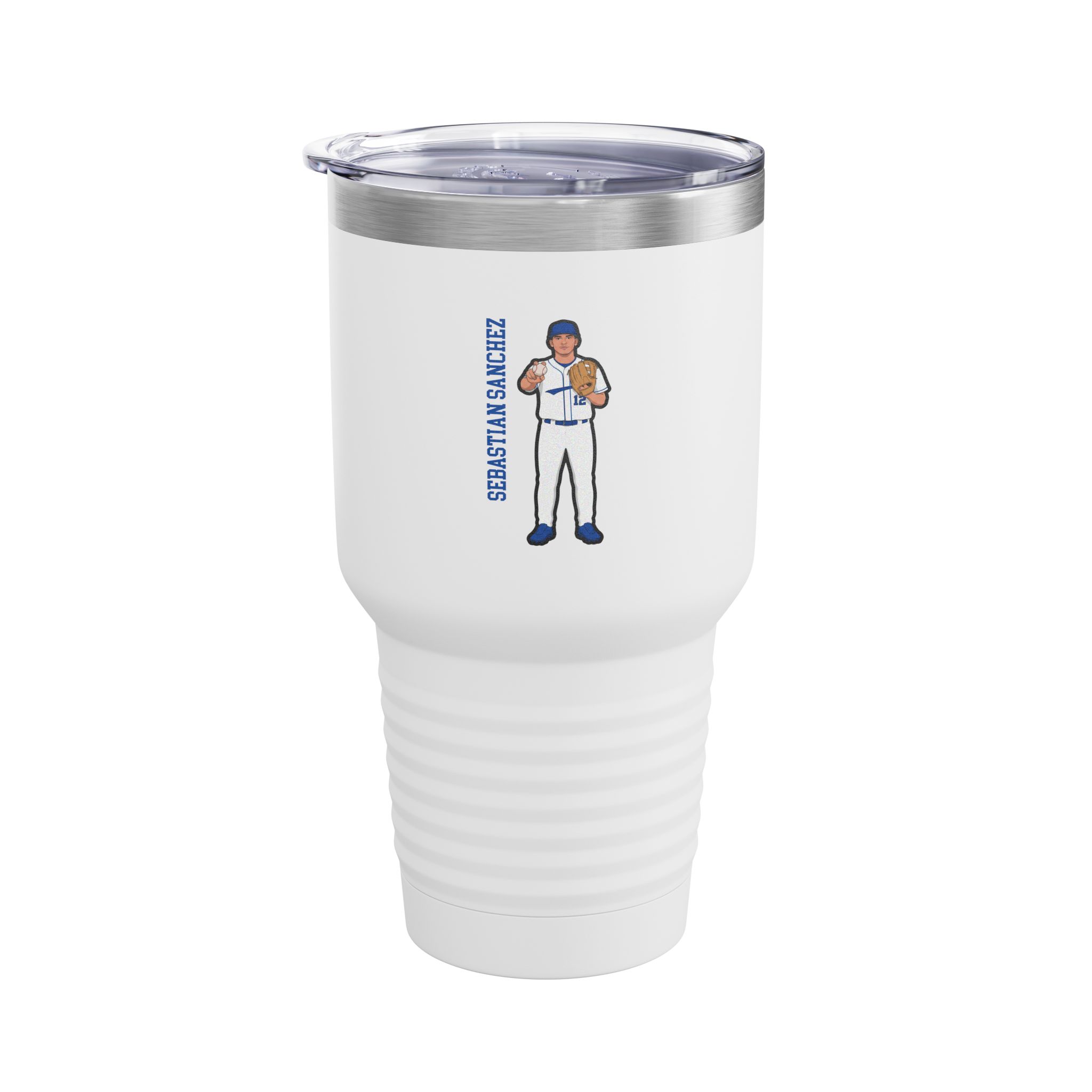 30oz Tumbler — character_name_vertical in White