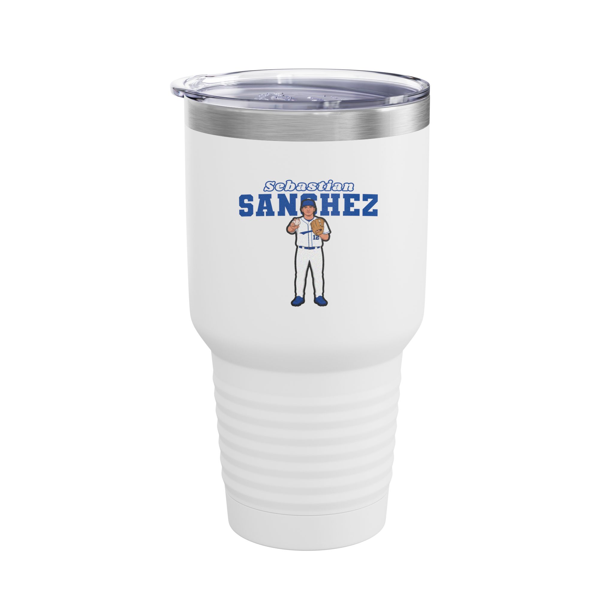 30oz Tumbler — character_name_arch in White