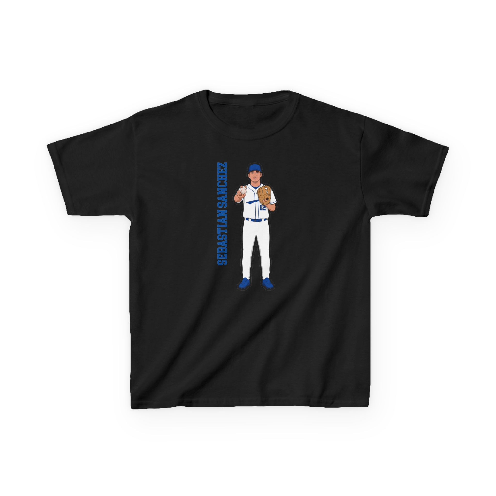 Youth Tee — character_name_vertical in Black