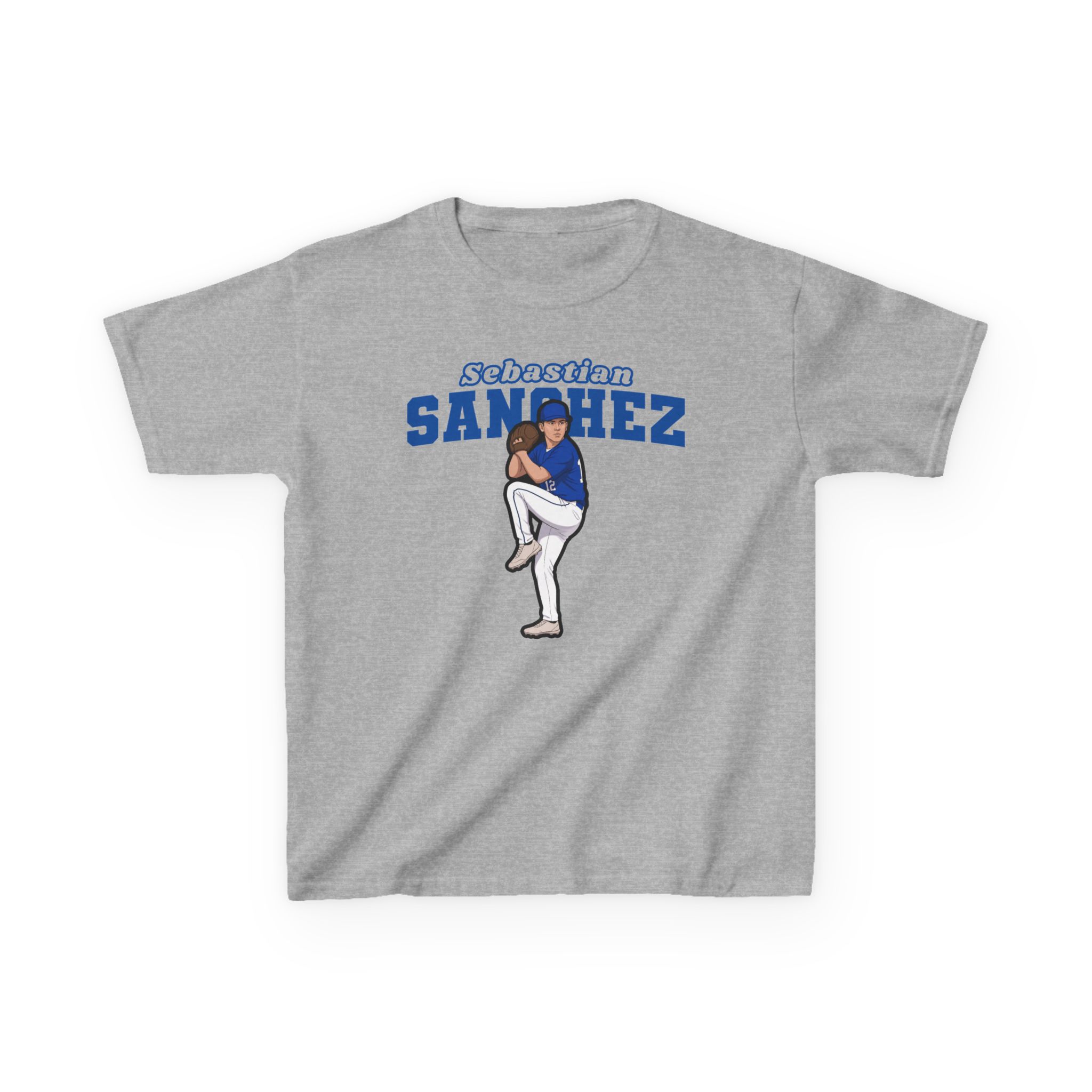 Youth Tee — character_name_arch in Grey