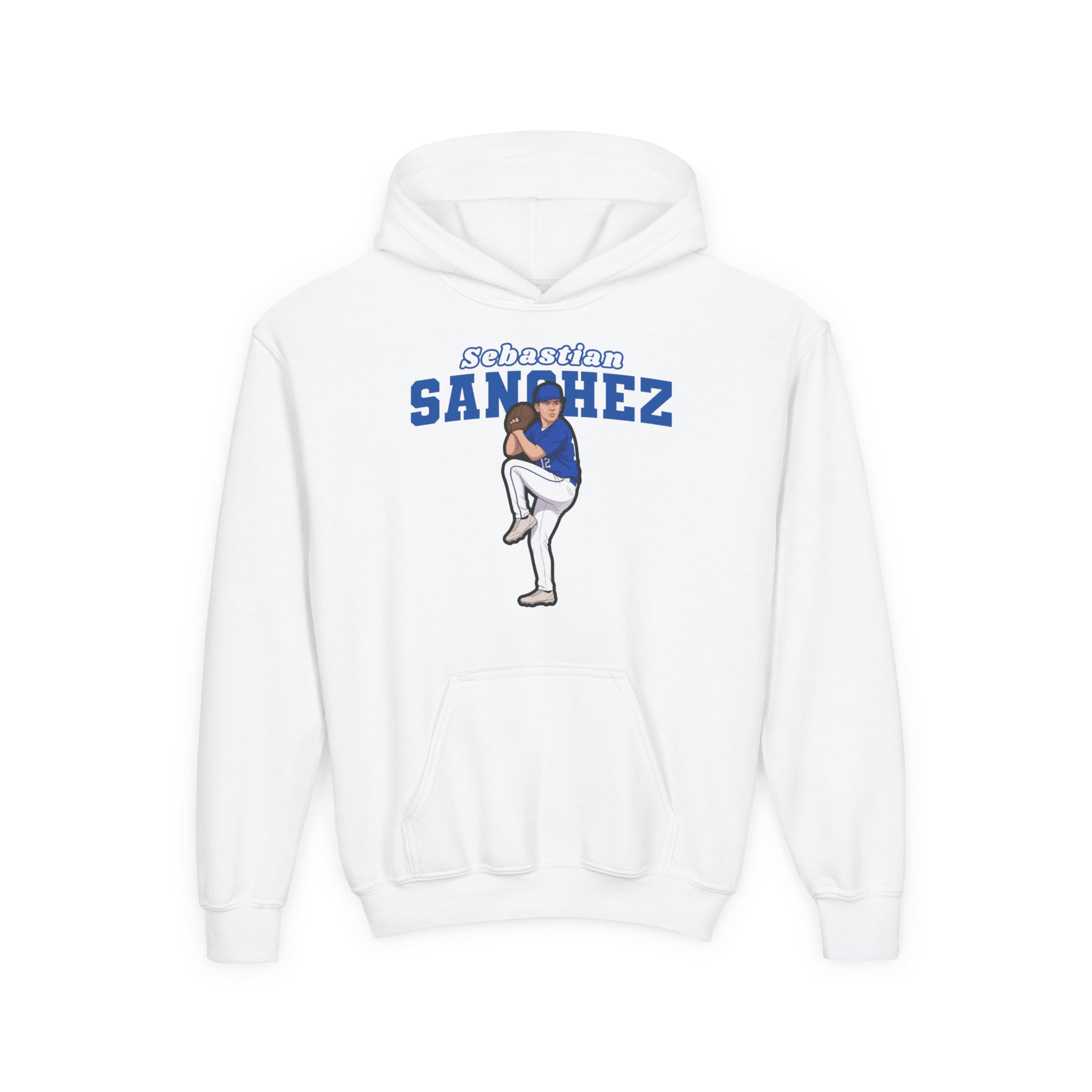 Youth Hoodie — character_name_arch in White