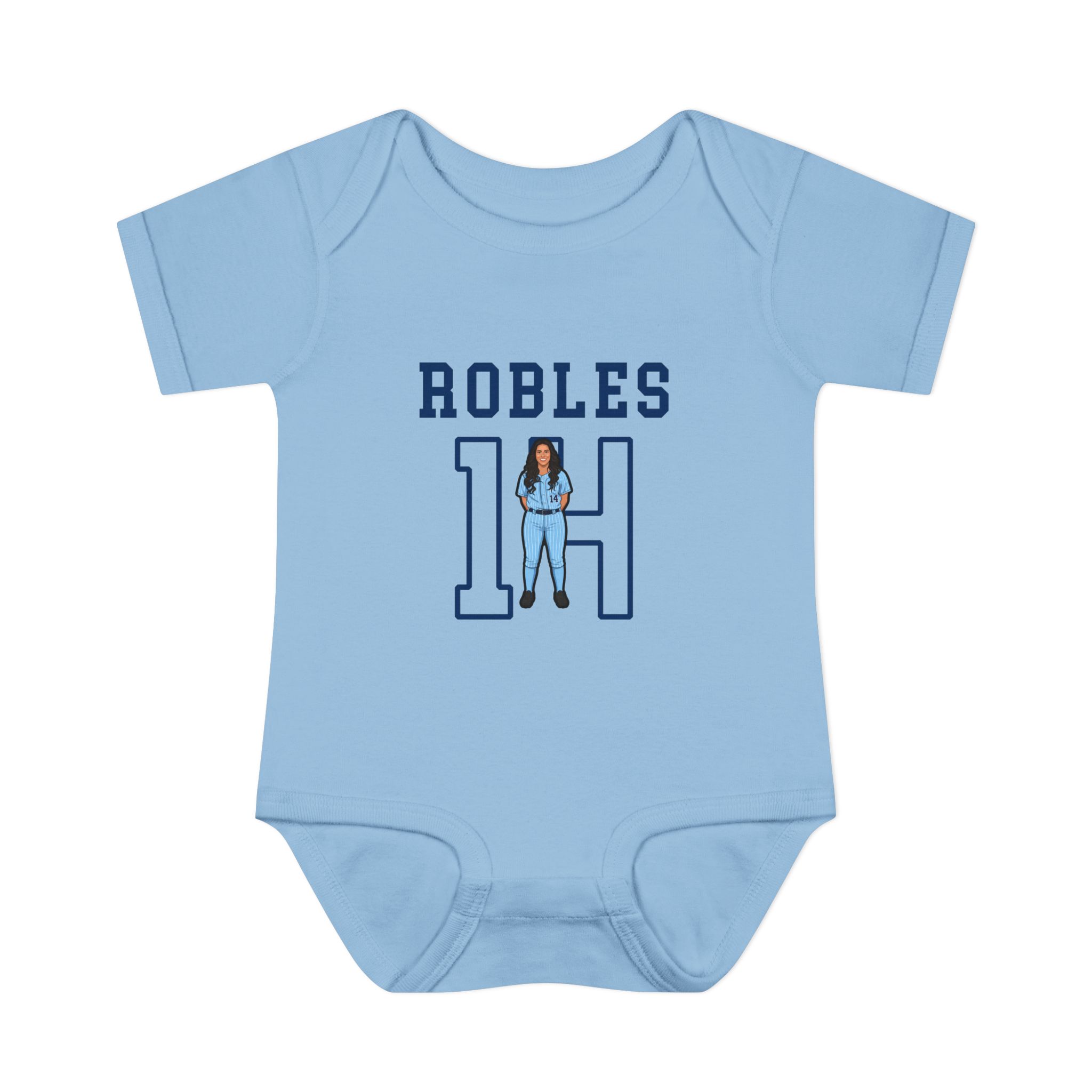 Baby Onesie — character_shirsey in Light Blue