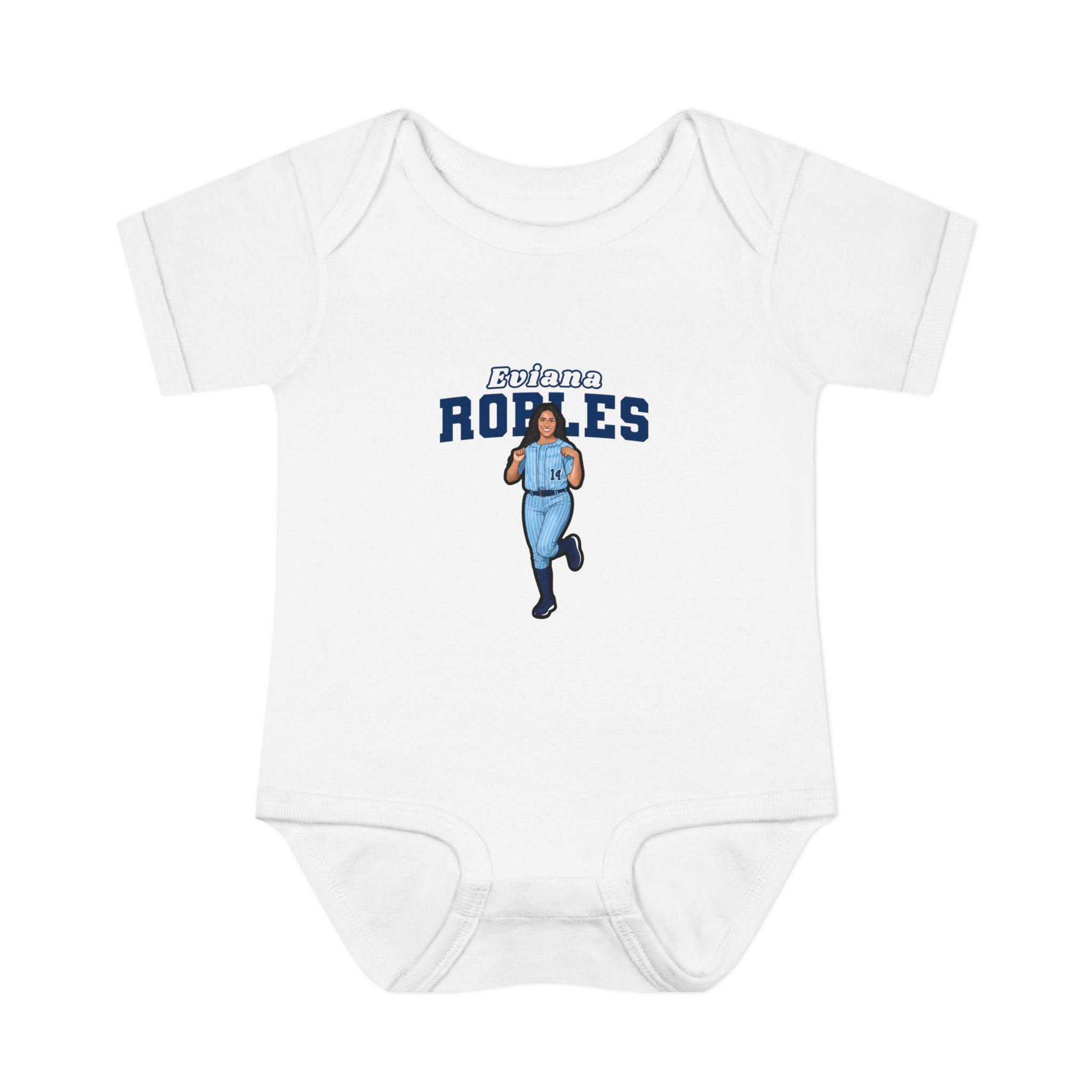 Baby Onesie — character_name_arch in White