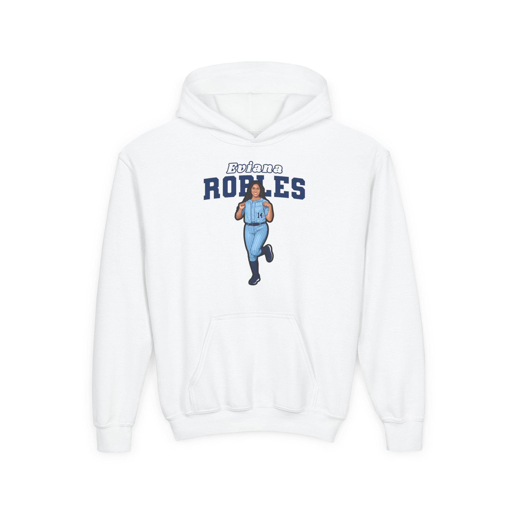Youth Hoodie — character_name_arch in White