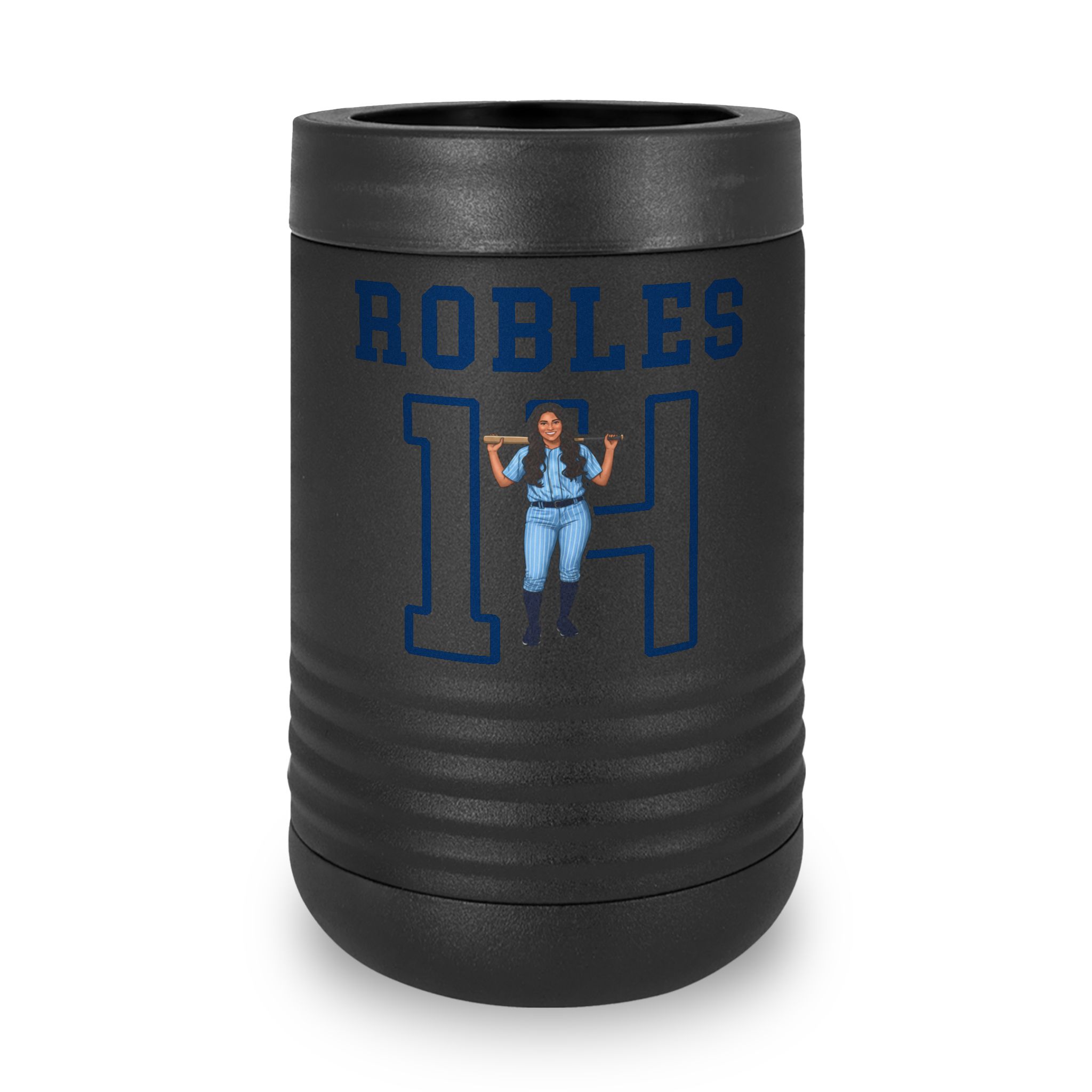 Stainless Can Cooler — character_shirsey in Black