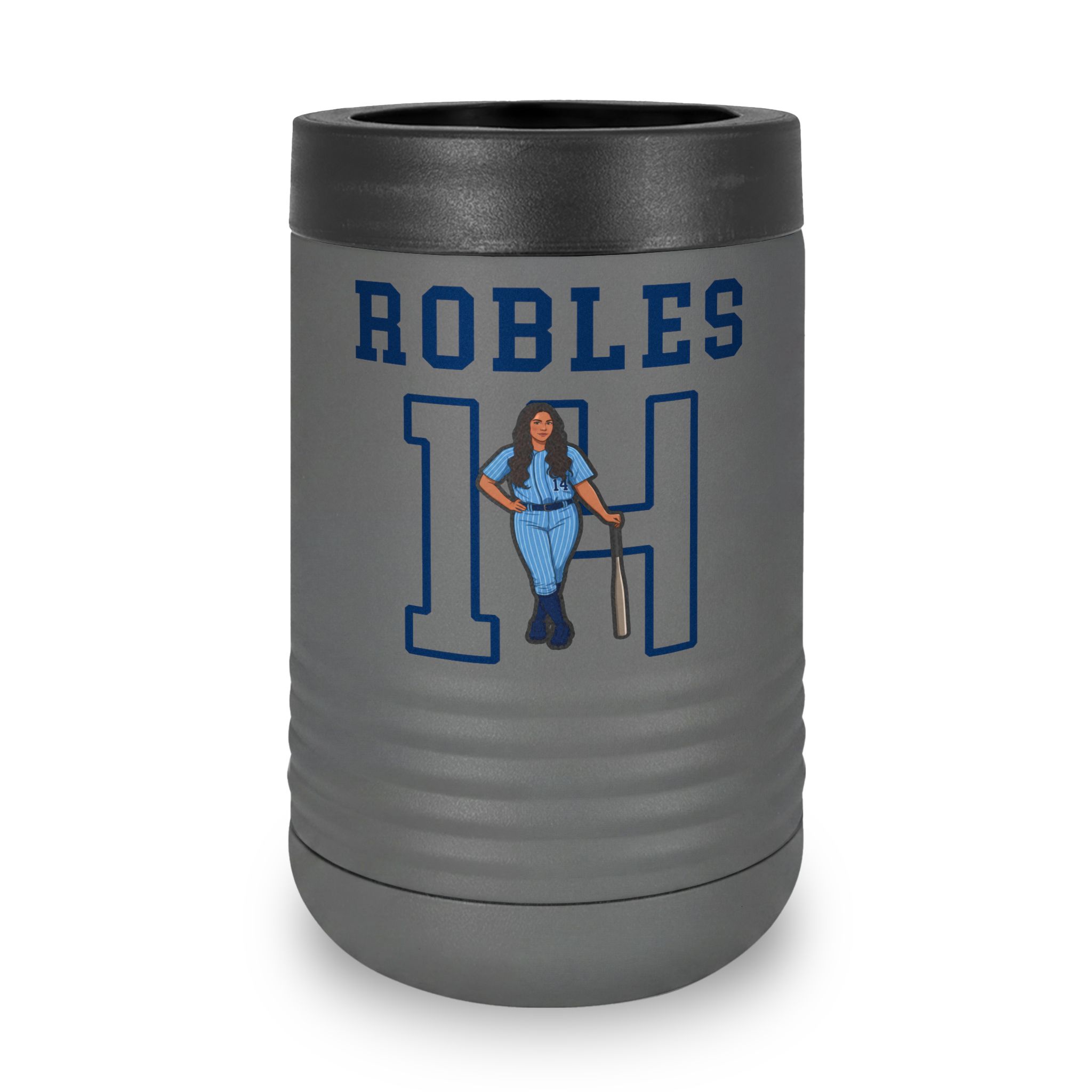 Stainless Can Cooler — character_shirsey in Grey